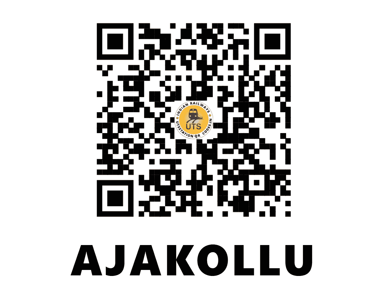 UTS QR Code for AJAKOLLU - AJK - SC (TELANGANA)