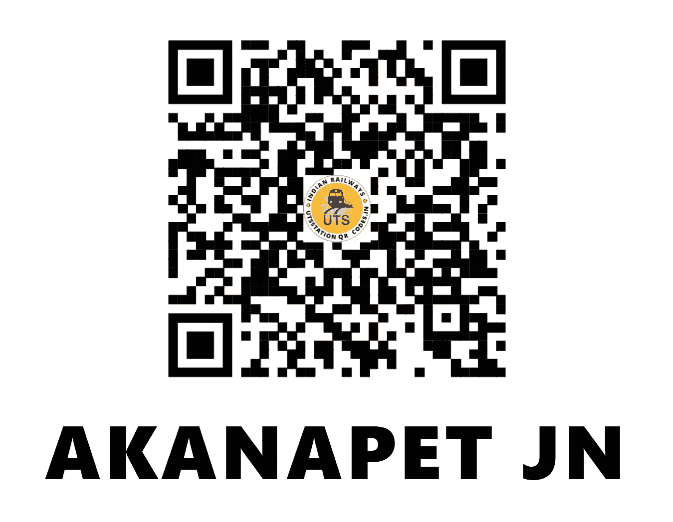 UTS QR Code for AKANAPET JN - AKE - SC (TELANGANA)