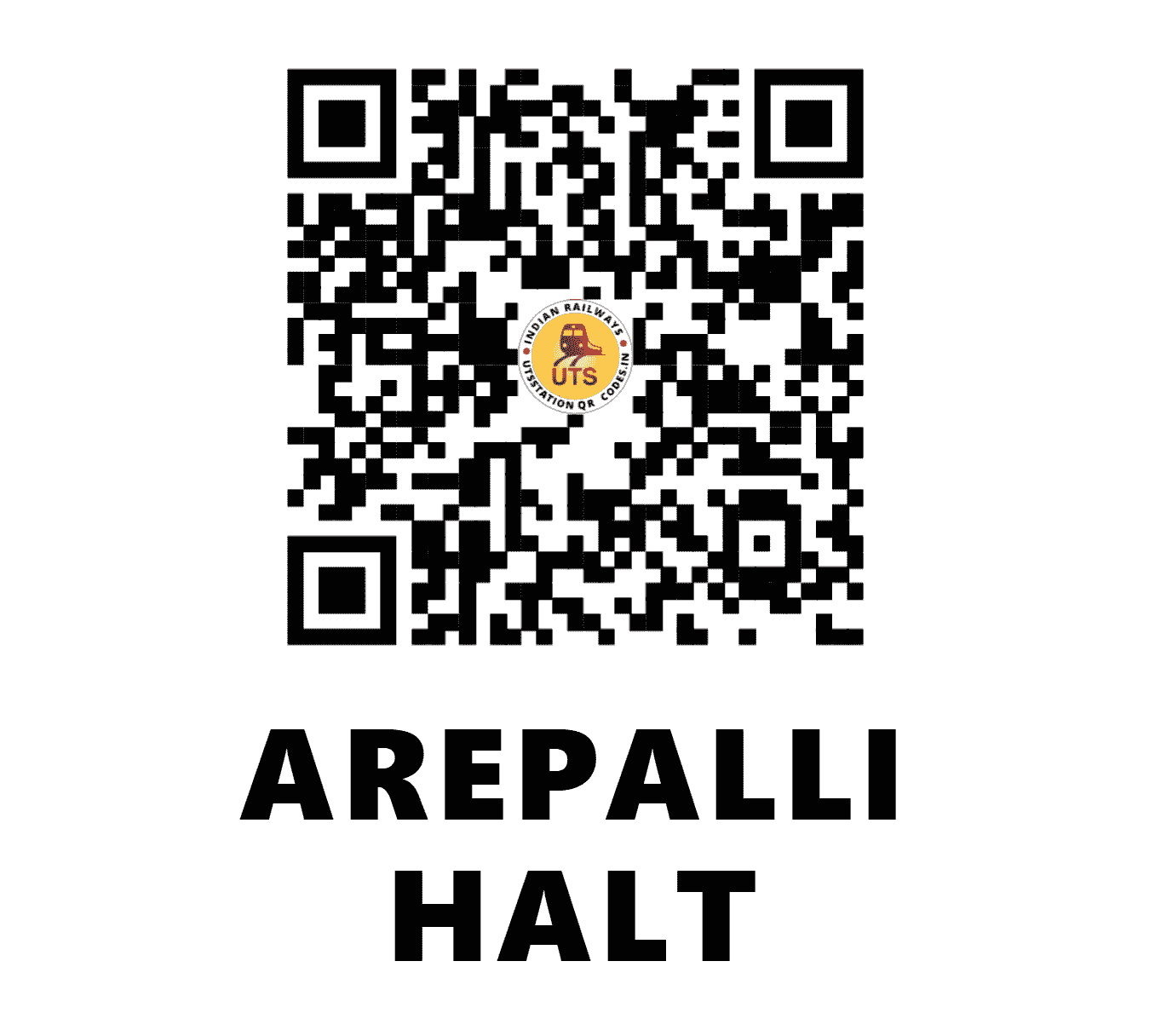 UTS QR Code for AREPALLI HALT - ARPL - SC (TELANGANA)
