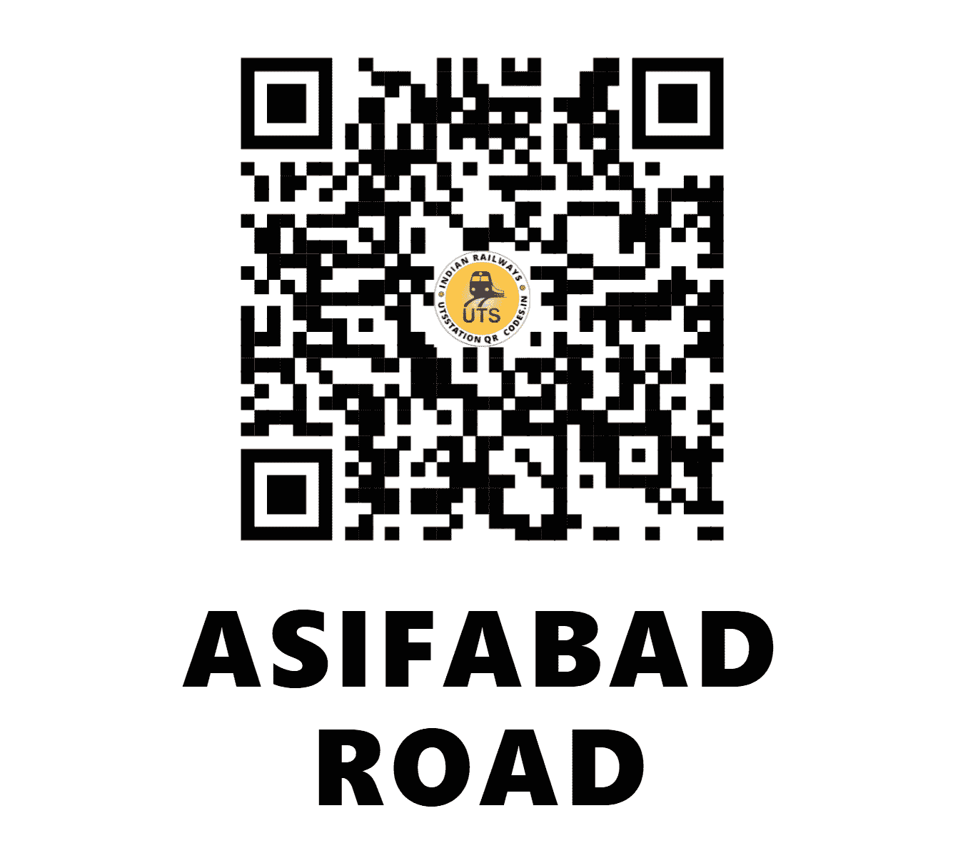 UTS QR Code for ASIFABAD ROAD - ASAF - SC (TELANGANA)