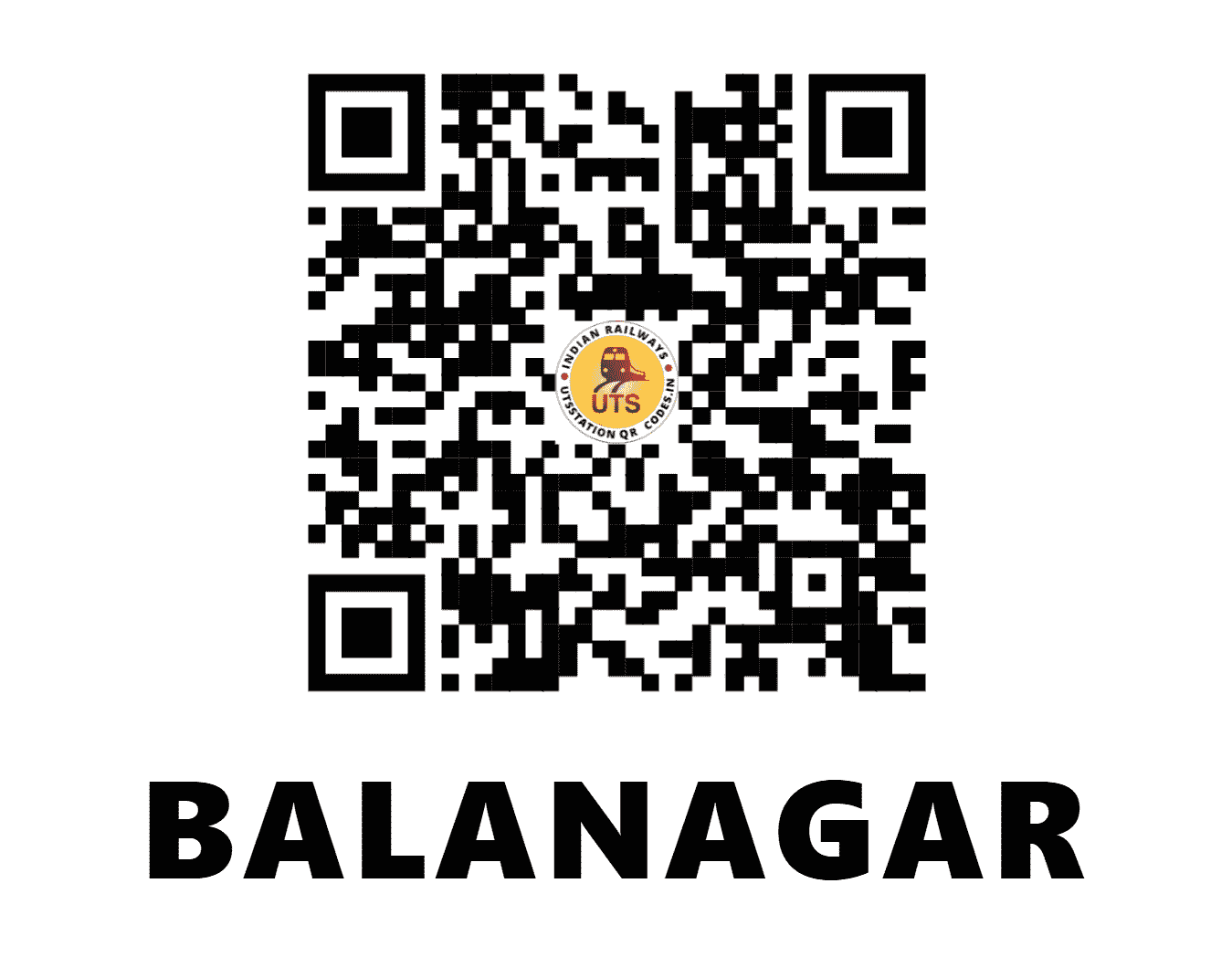 UTS QR Code for BALANAGAR - BABR - SC (TELANGANA)