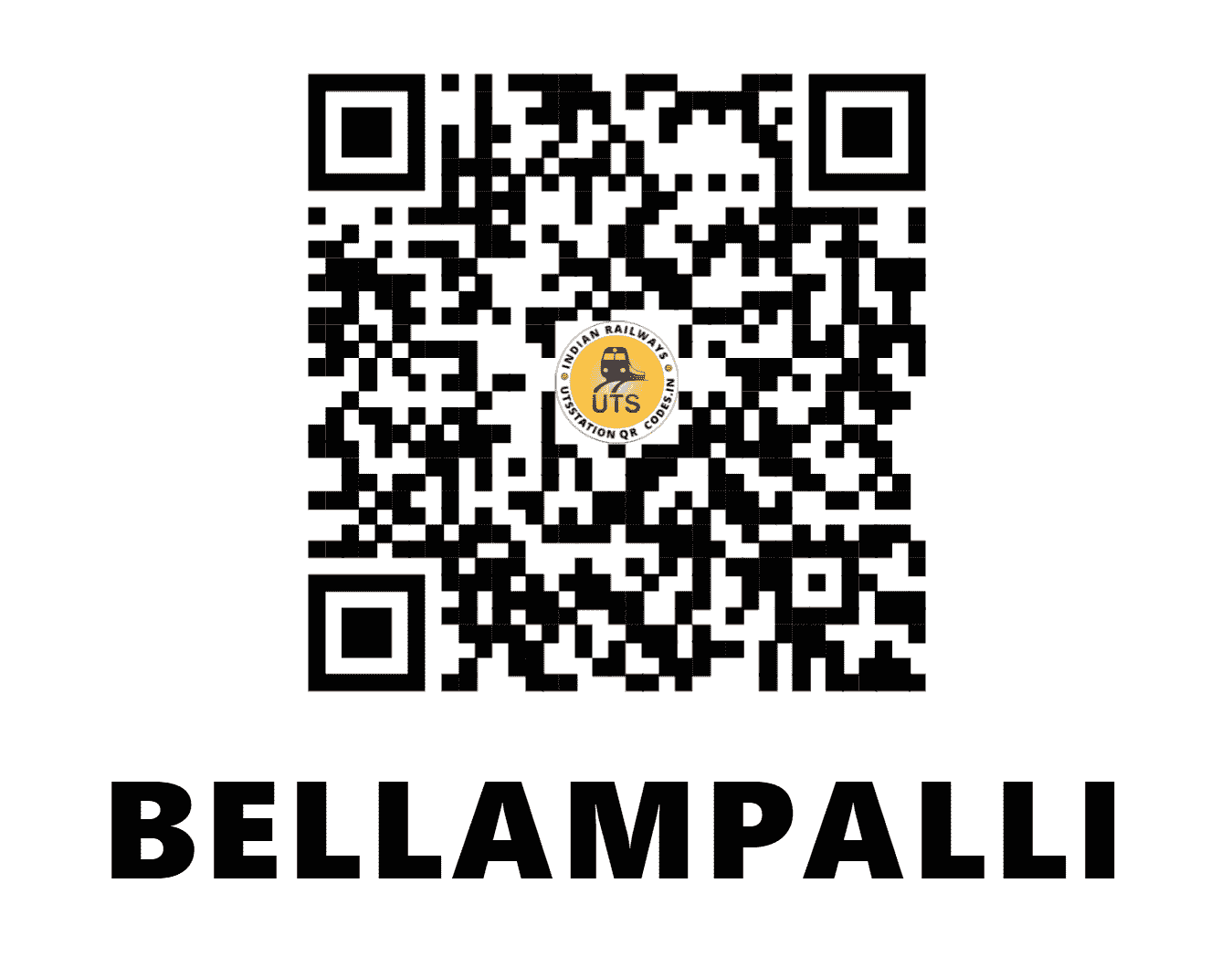 UTS QR Code for BELLAMPALLI - BPA - SC (TELANGANA)
