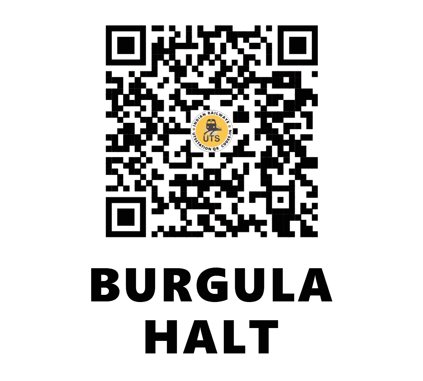 UTS QR Code for BURGULA HALT - BRGL - SC (TELANGANA)
