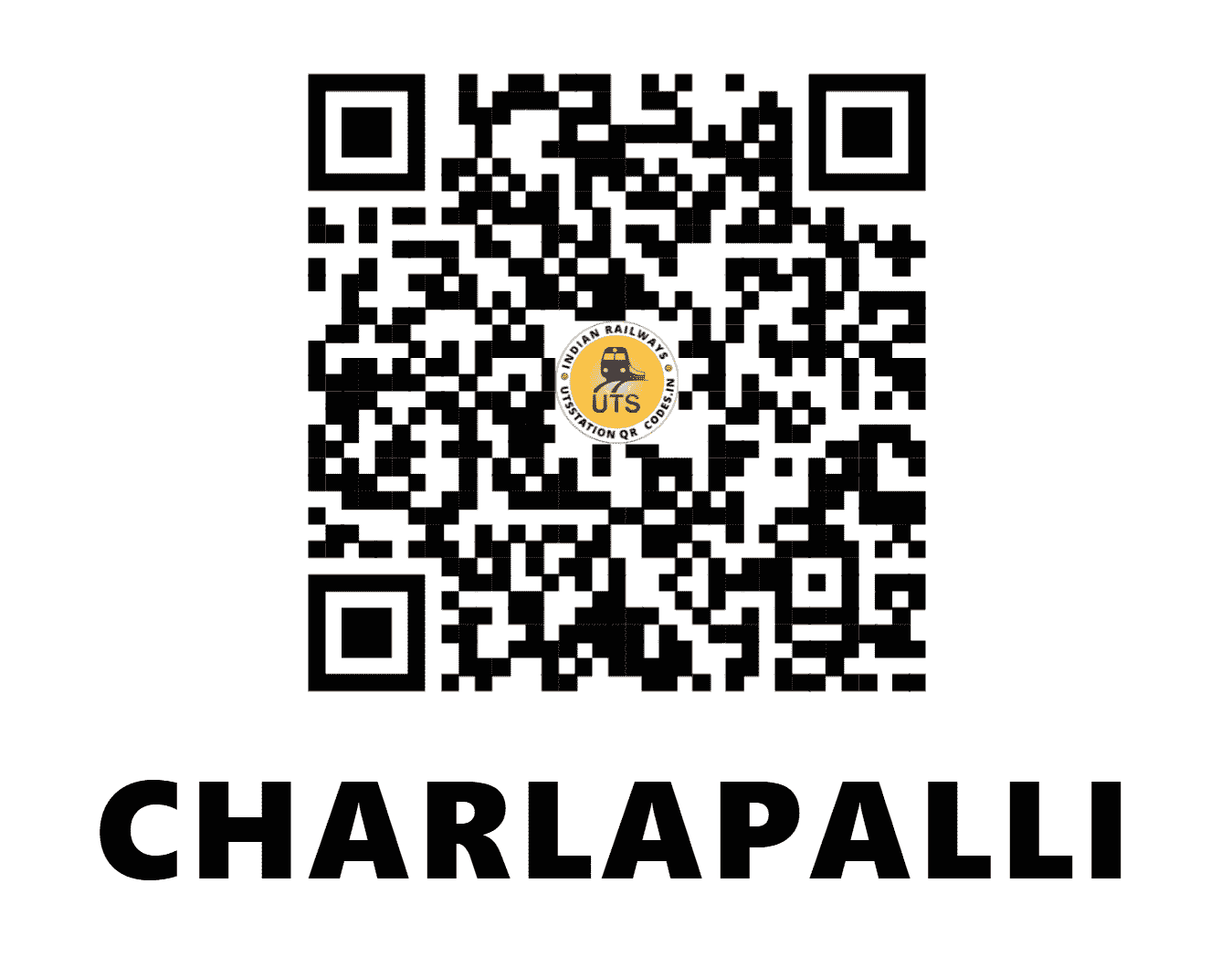 UTS QR Code for CHARLAPALLI - CHZ - SC (TELANGANA)