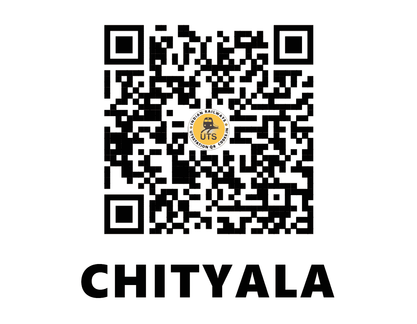 UTS QR Code for CHITYALA - CTYL - SC (TELANGANA)