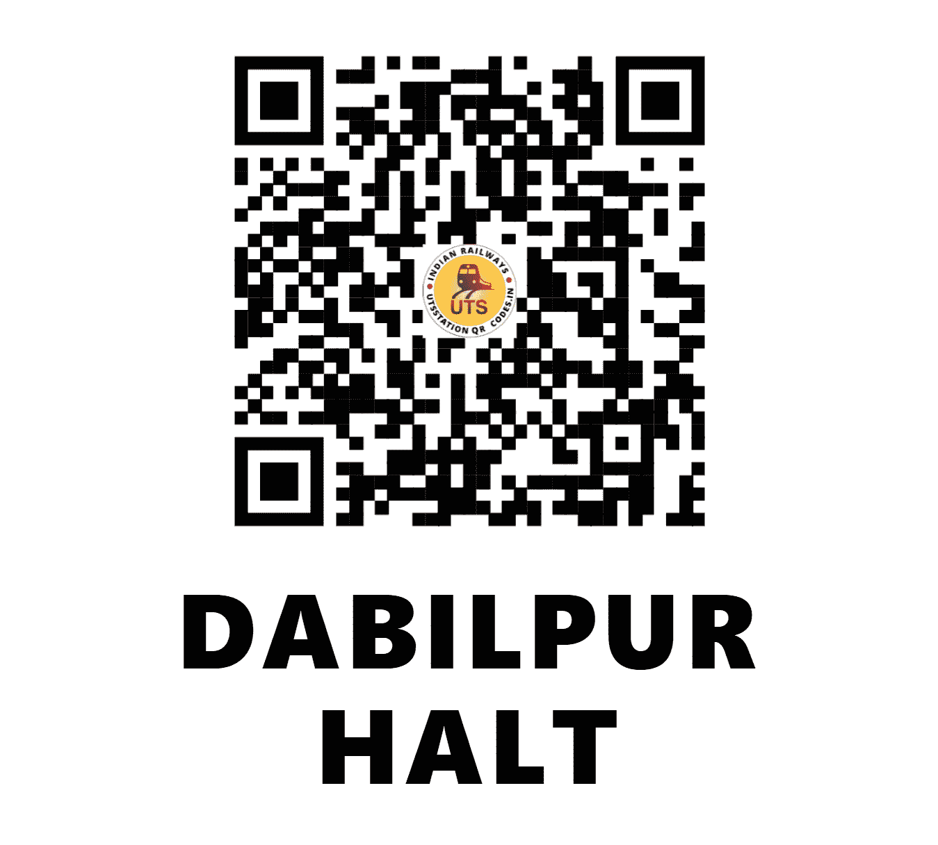 UTS QR Code for DABILPUR HALT - DBV - SC (TELANGANA)