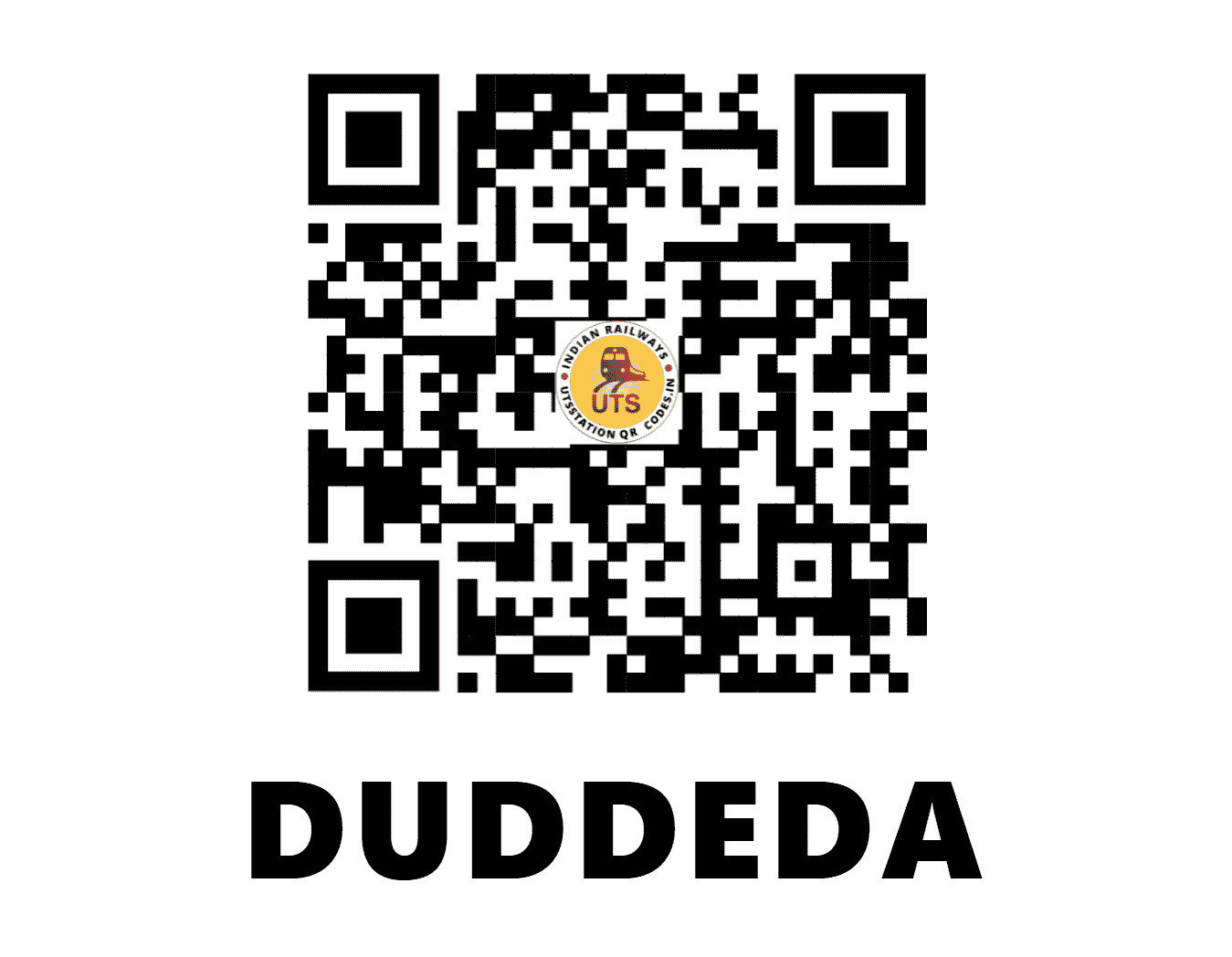 UTS QR Code for DUDDEDA - DDDA - SC (TELANGANA)