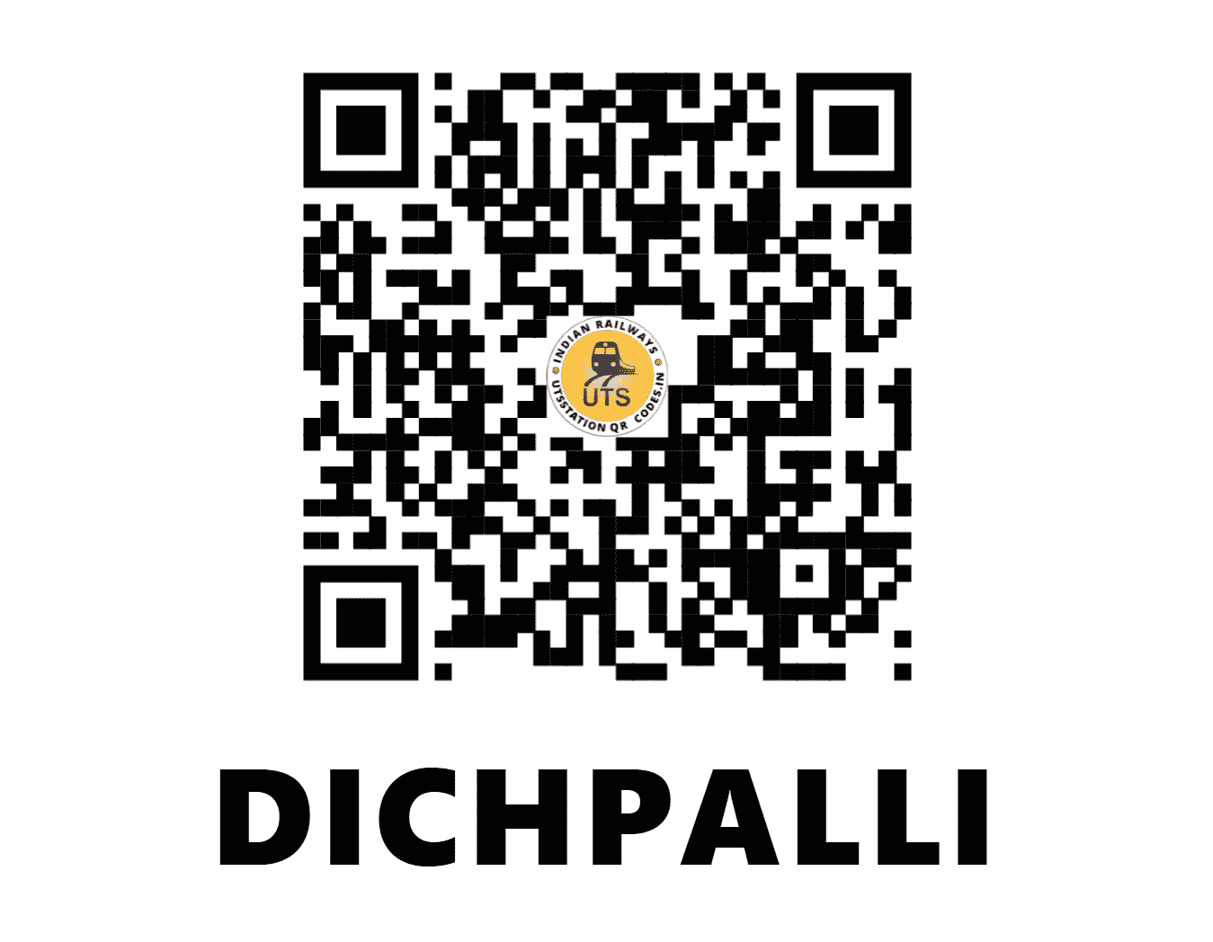 UTS QR Code for DICHPALLI - DHP - SC (TELANGANA)