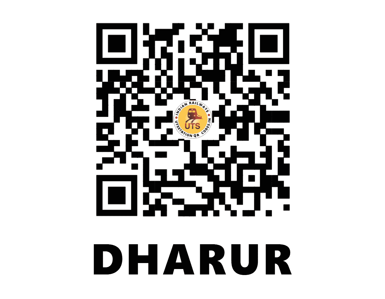 UTS QR Code for DHARUR - DRR - SC (TELANGANA)