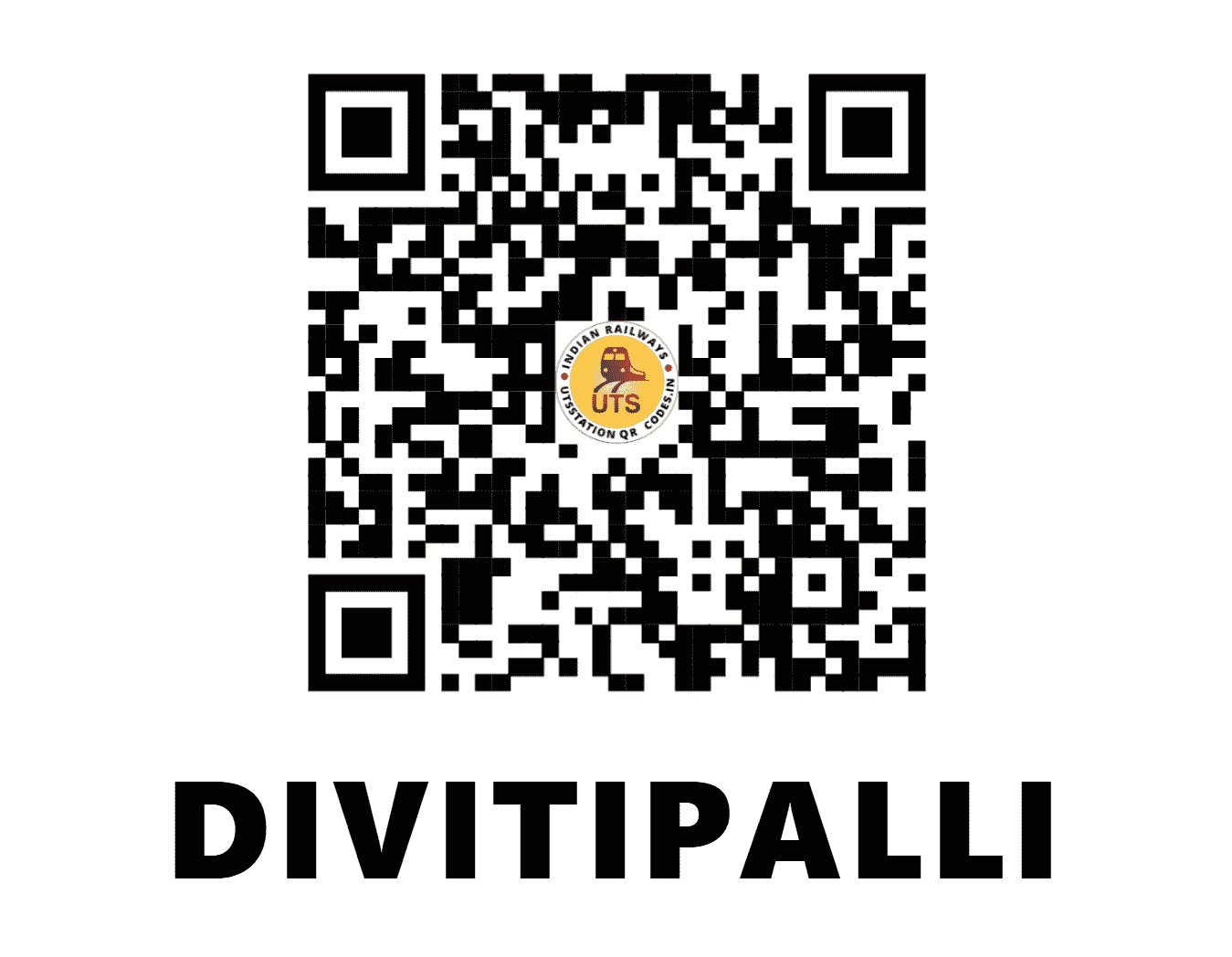 UTS QR Code for DIVITIPALLI - DTP - SC (TELANGANA)