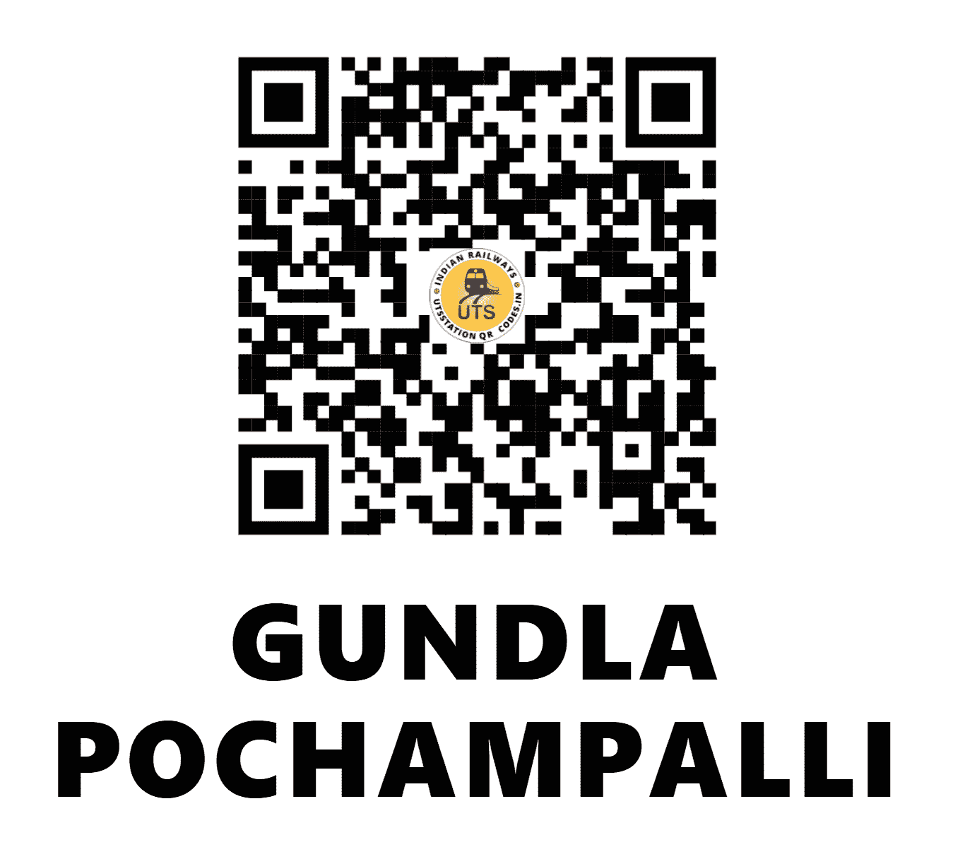 UTS QR Code for GUNDLA POCHAMPALLI - GDPL - SC (TELANGANA)