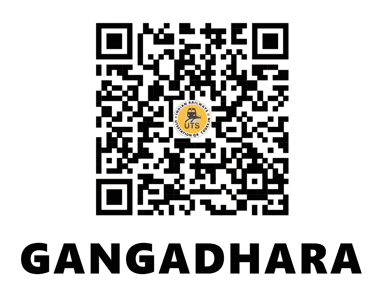 UTS QR Code for GANGADHARA - GDRA - SC (TELANGANA)