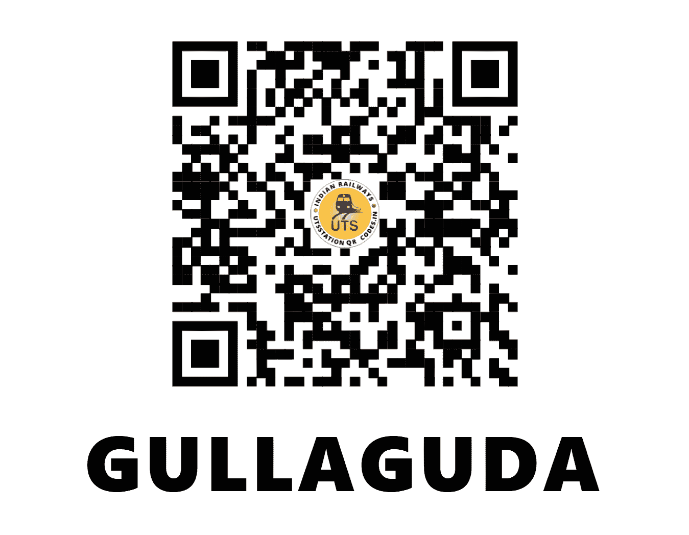 UTS QR Code for GULLAGUDA - GGD - SC (TELANGANA)