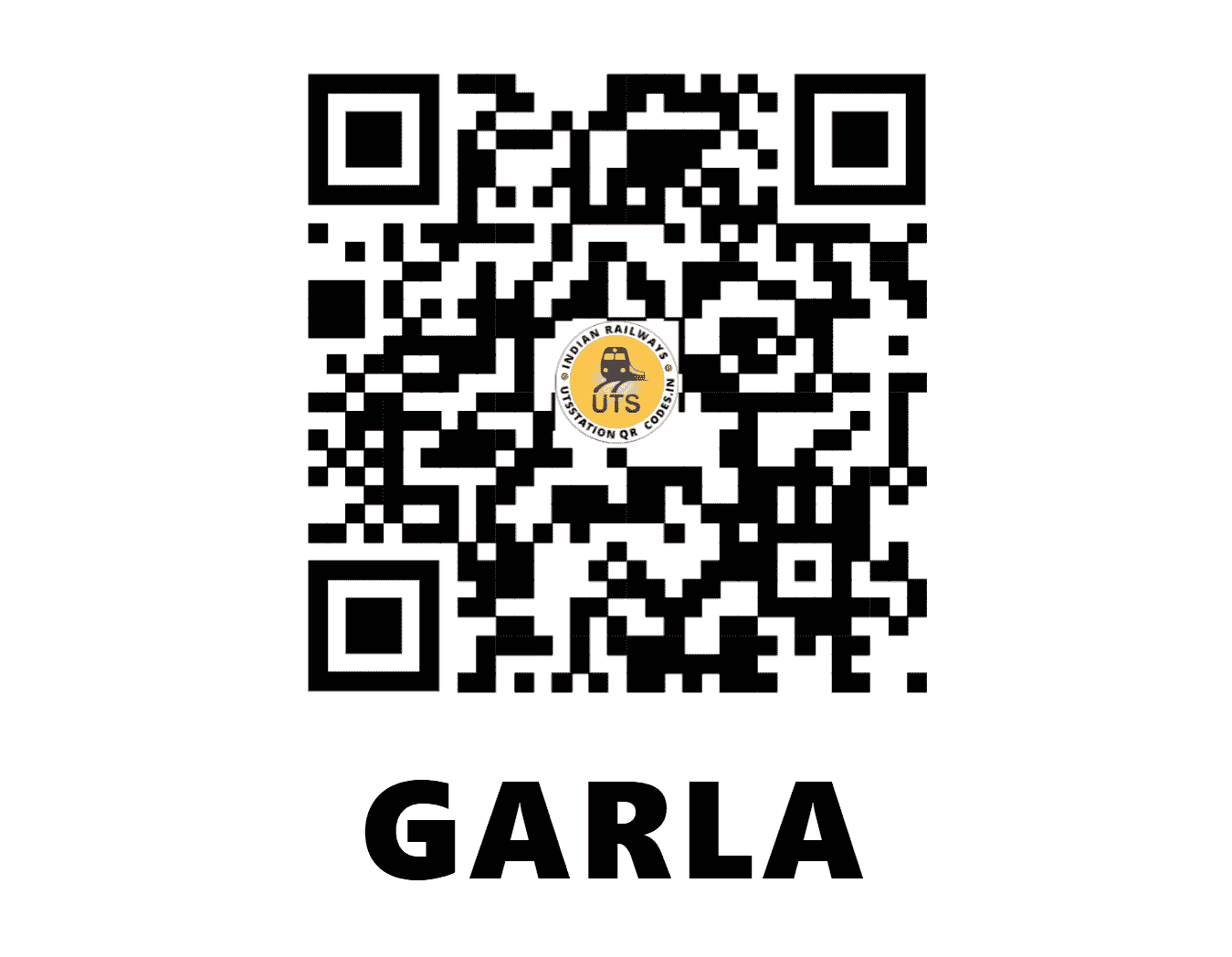 UTS QR Code for GARLA - GLA - SC (TELANGANA)