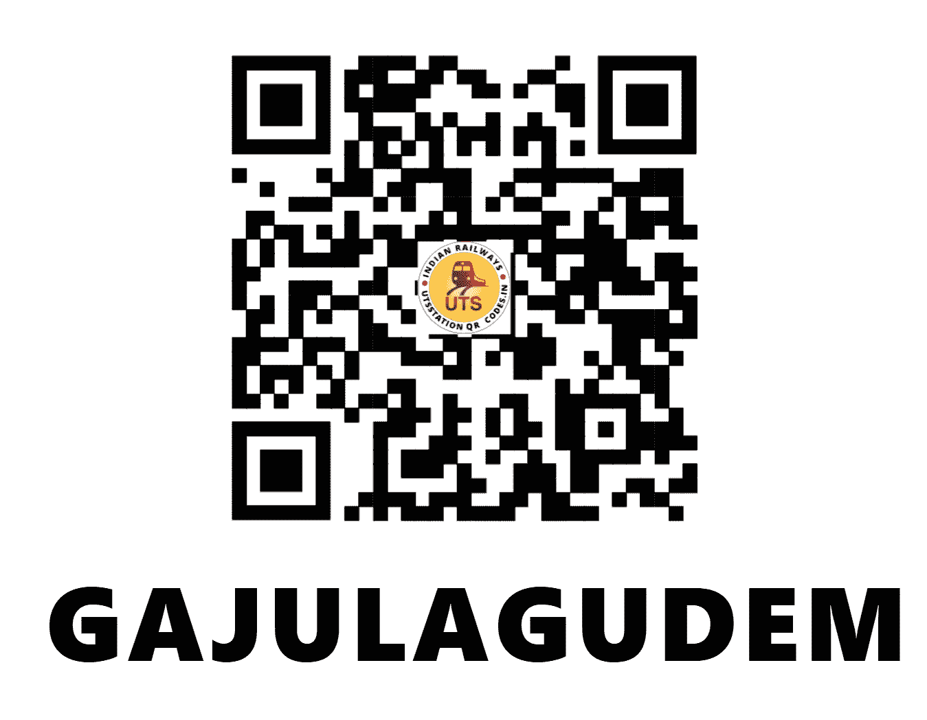 UTS QR Code for GAJULAGUDEM - GLE - SC (TELANGANA)