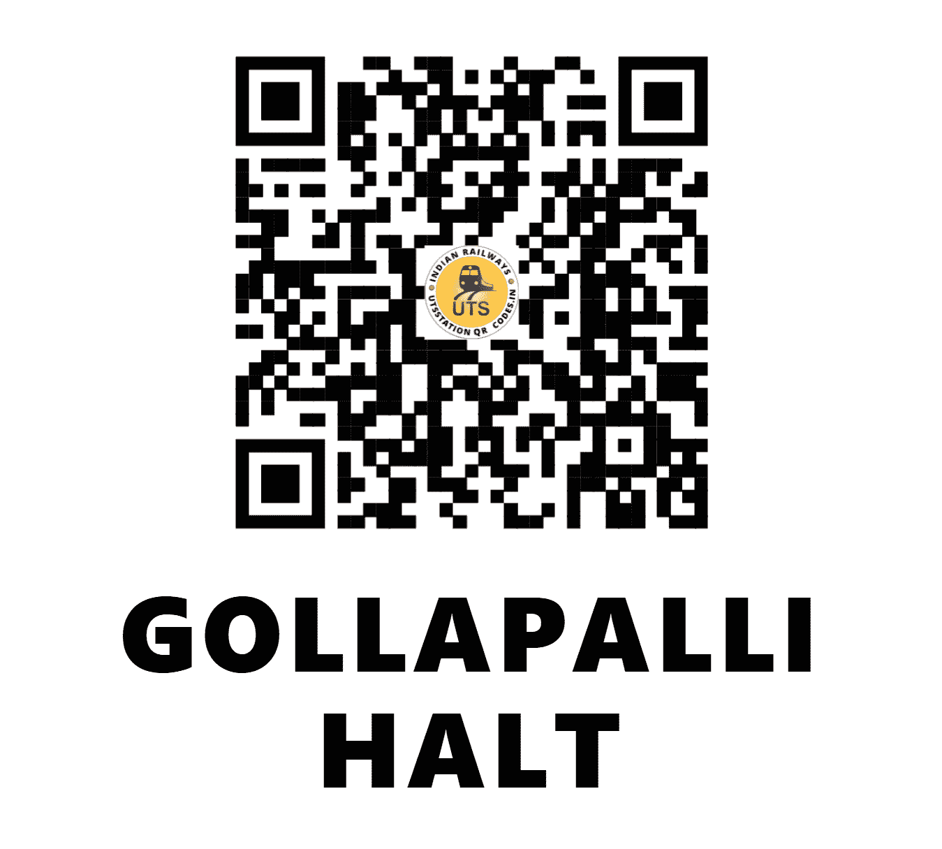 UTS QR Code for GOLLAPALLI HALT - GLY - SC (TELANGANA)