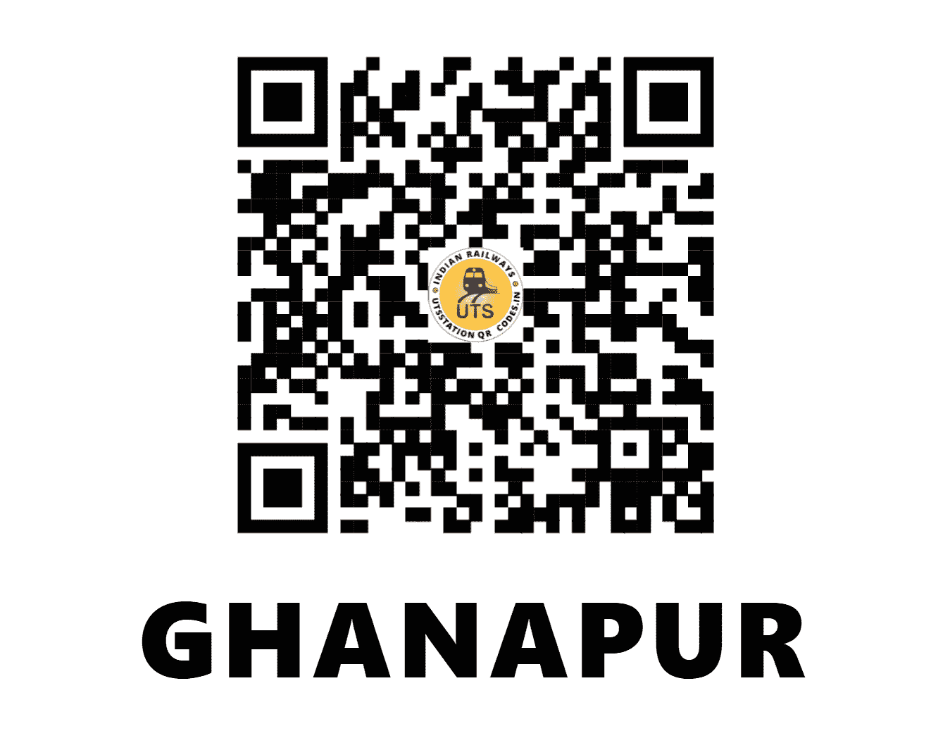 UTS QR Code for GHANAPUR - GNP - SC (TELANGANA)