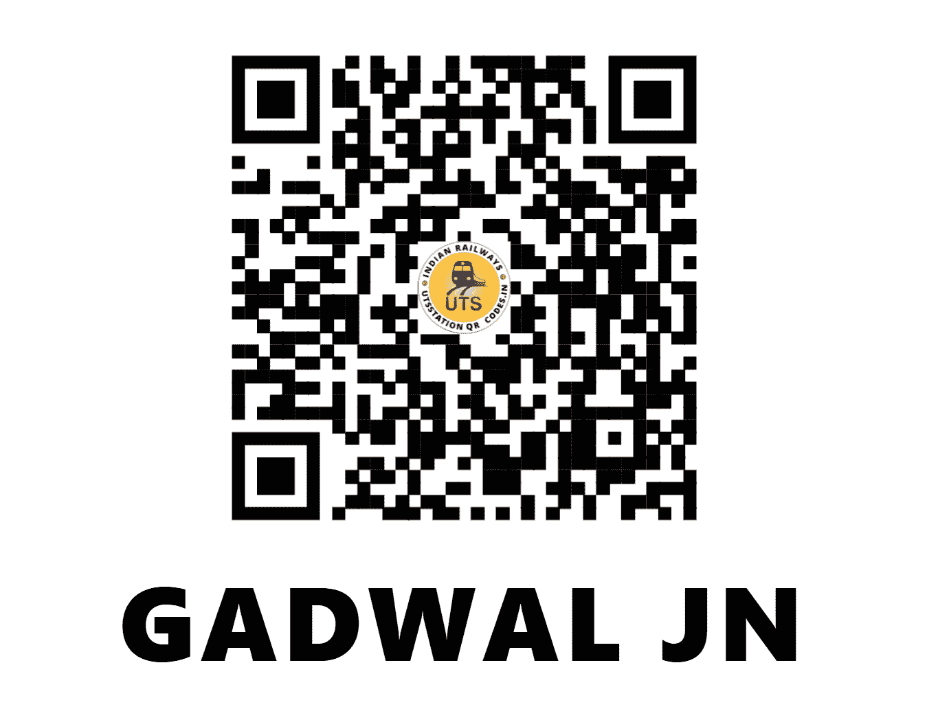 UTS QR Code for GADWAL JN - GWD - SC (TELANGANA)