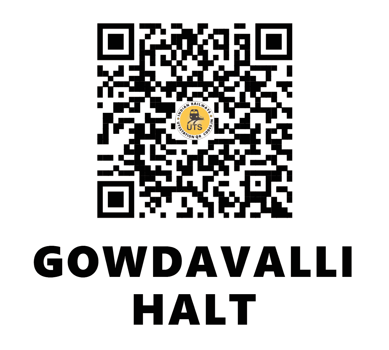 UTS QR Code for GOWDAVALLI HALT - GWV - SC (TELANGANA)