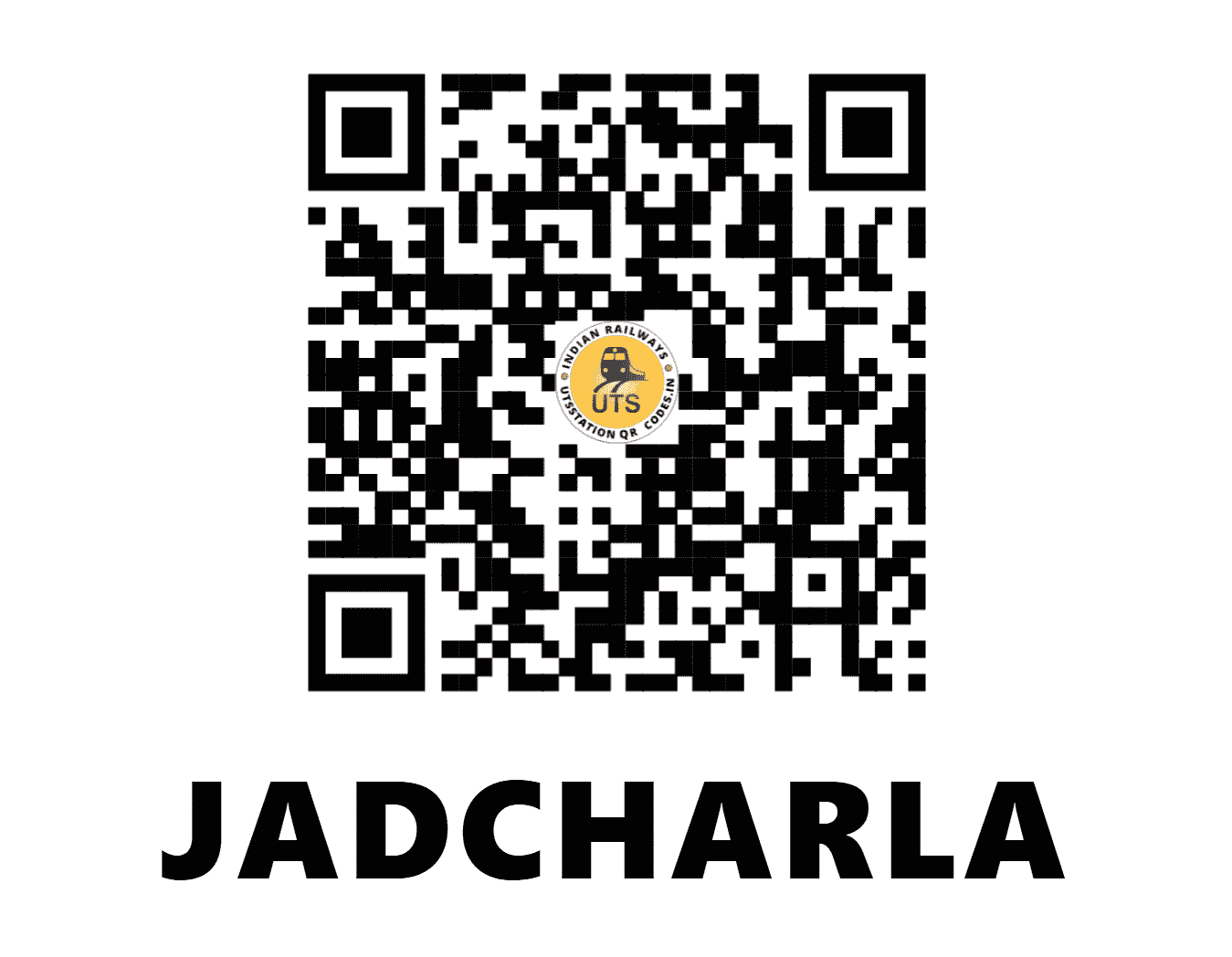 UTS QR Code for JADCHARLA - JCL - SC (TELANGANA)
