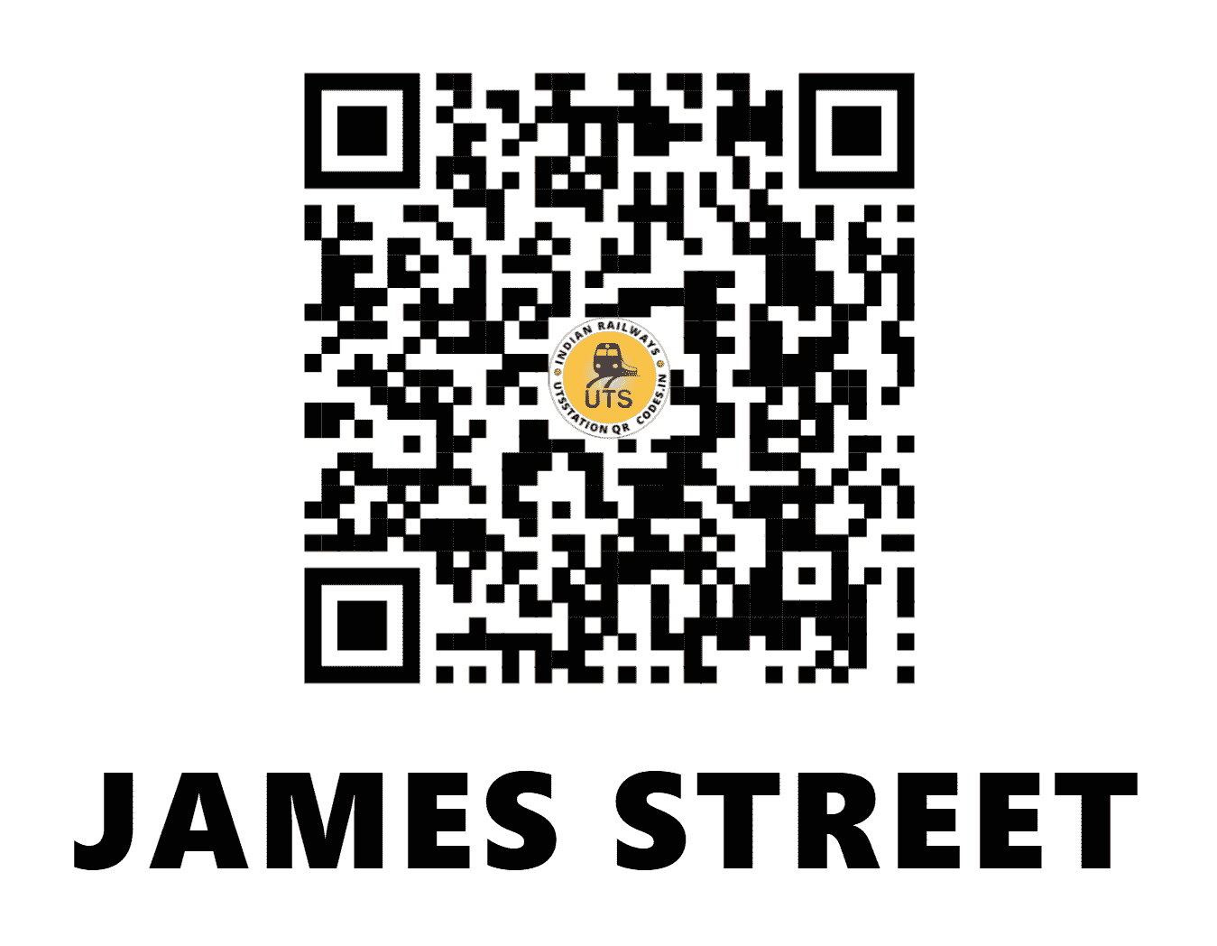 UTS QR Code for JAMES STREET - JET - SC (TELANGANA)