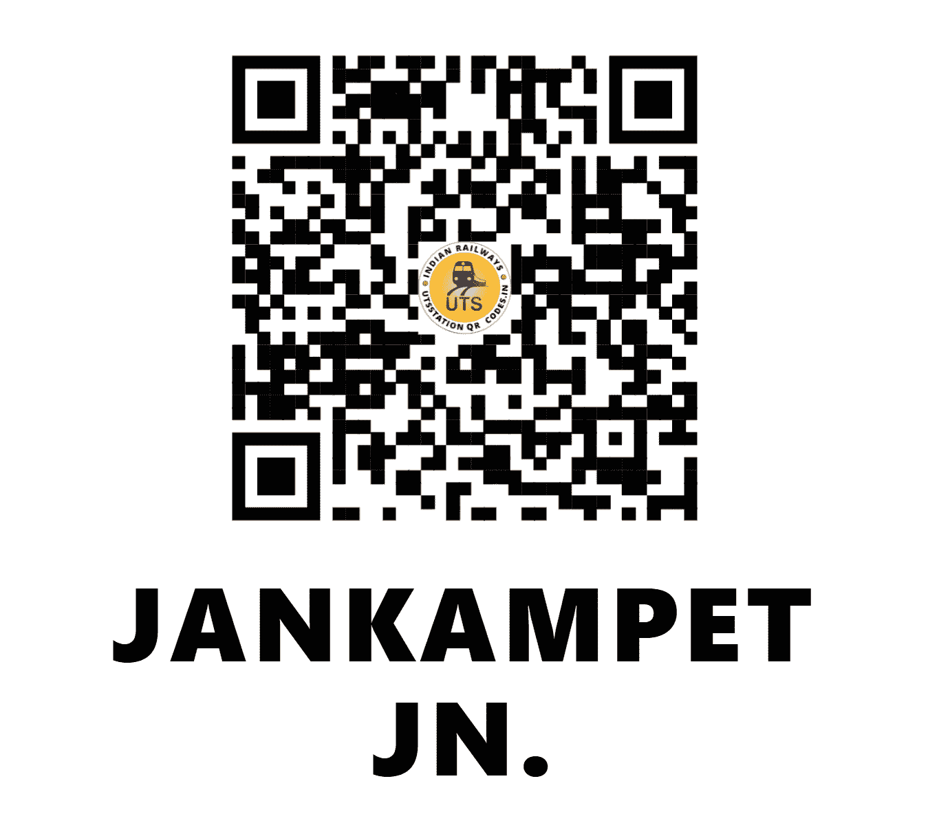 UTS QR Code for JANKAMPET JN. - JKM - SC (TELANGANA)