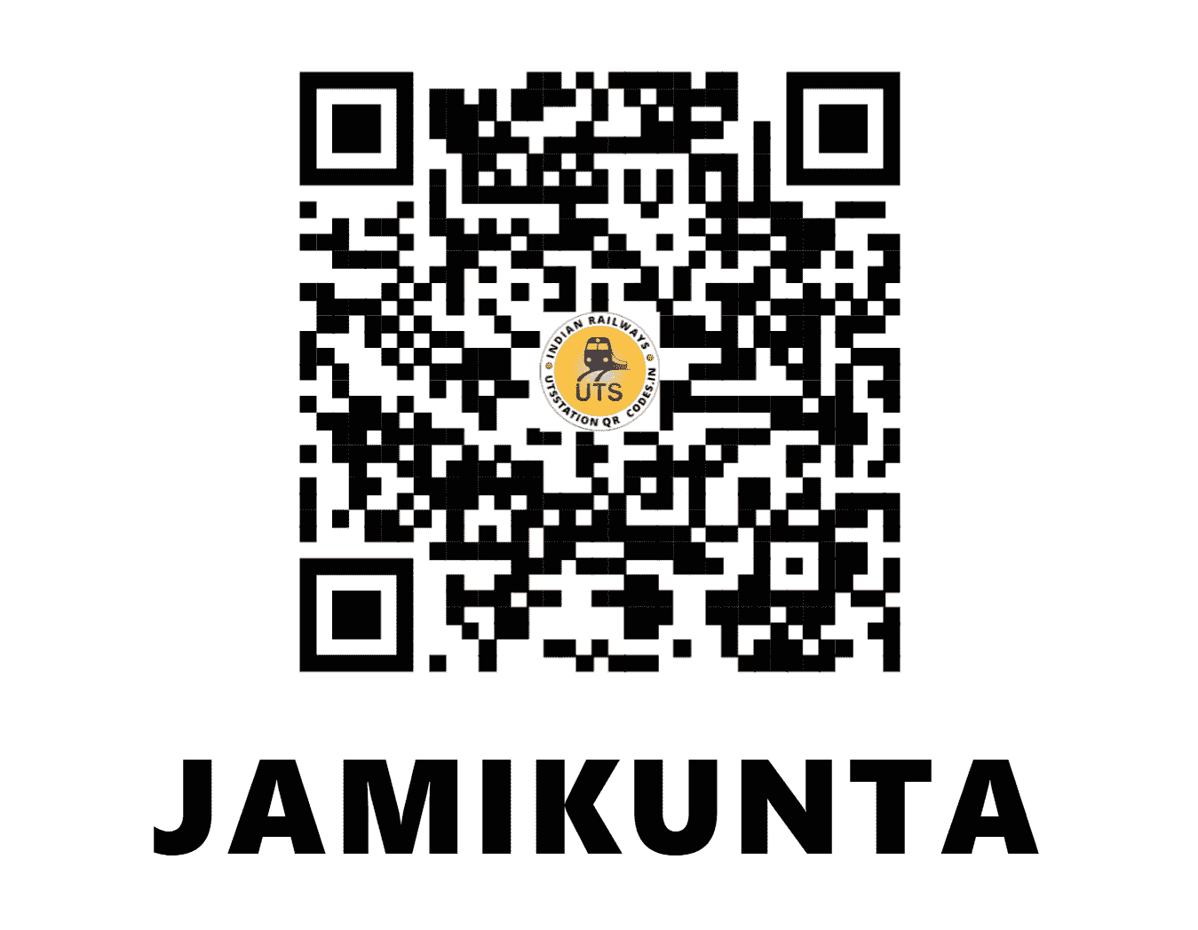 UTS QR Code for JAMIKUNTA - JMKT - SC (TELANGANA)