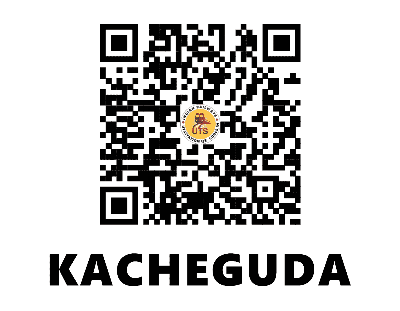 UTS QR Code for KACHEGUDA - KCG - SC (TELANGANA)