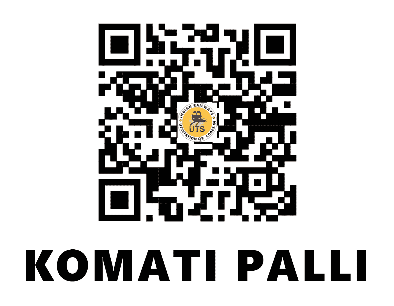 UTS QR Code for KOMATI PALLI - KMPT - SC (TELANGANA)