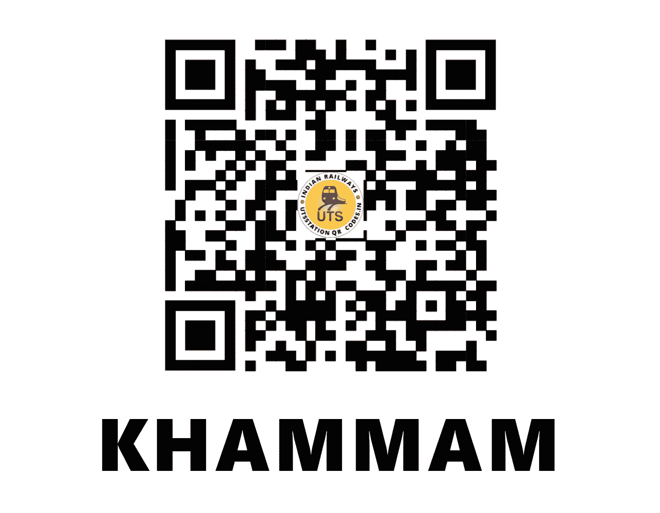 UTS QR Code for KHAMMAM - KMT - SC (TELANGANA)