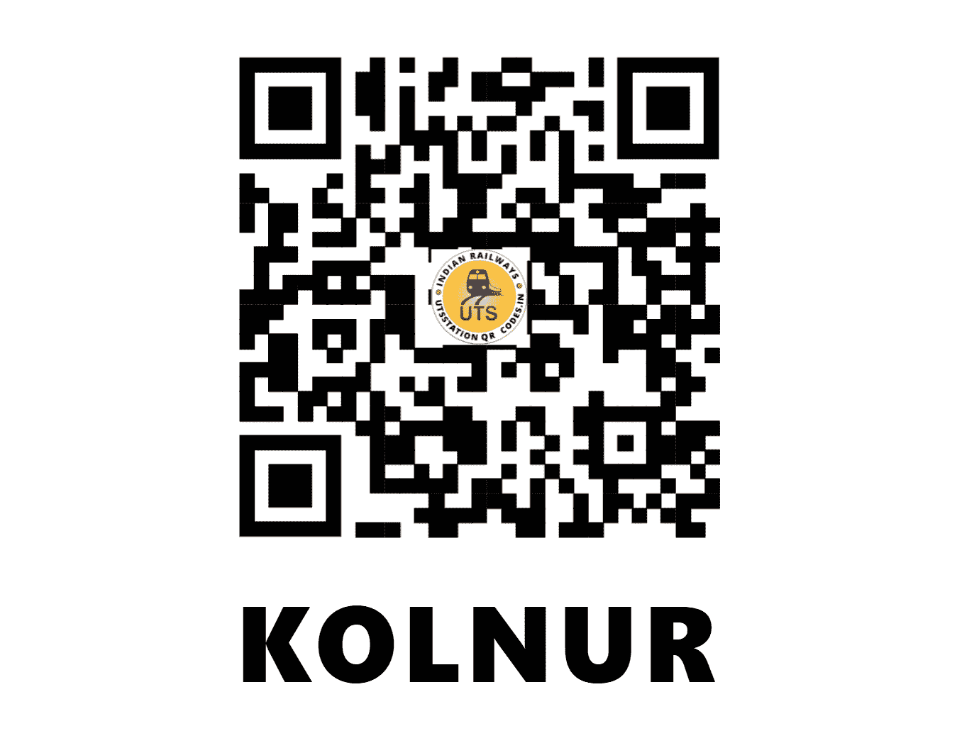 UTS QR Code for KOLNUR - KOLR - SC (TELANGANA)