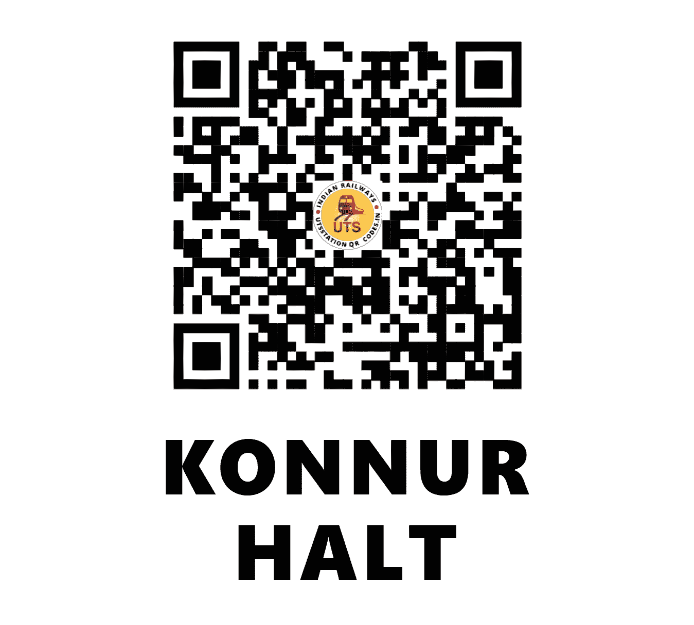 UTS QR Code for KONNUR HALT - KONN - SC (TELANGANA)