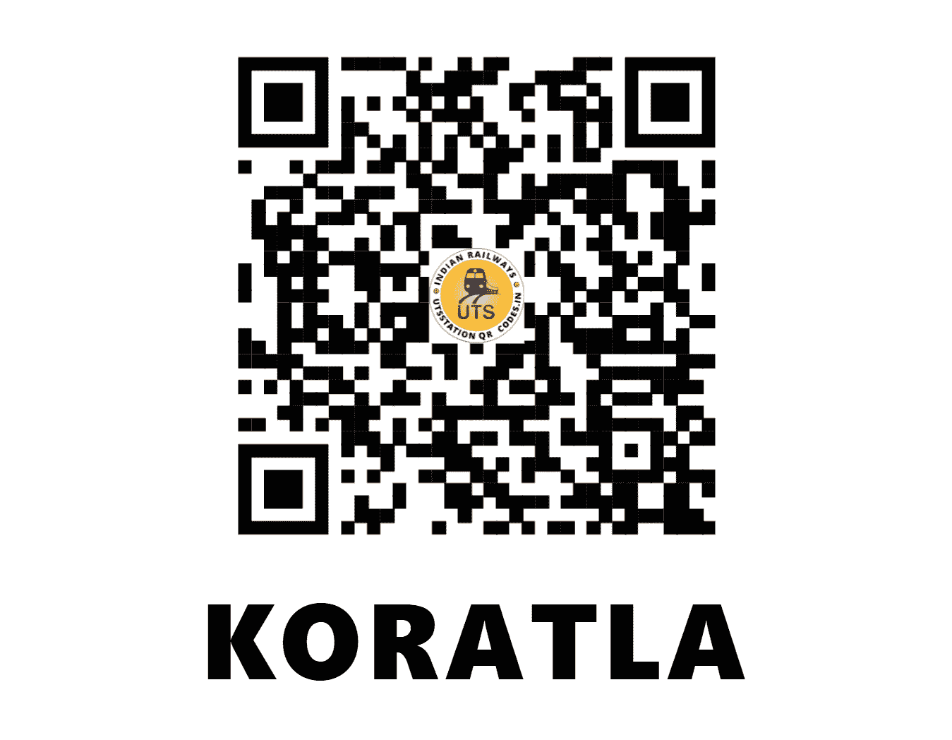 UTS QR Code for KORATLA - KRLA - SC (TELANGANA)