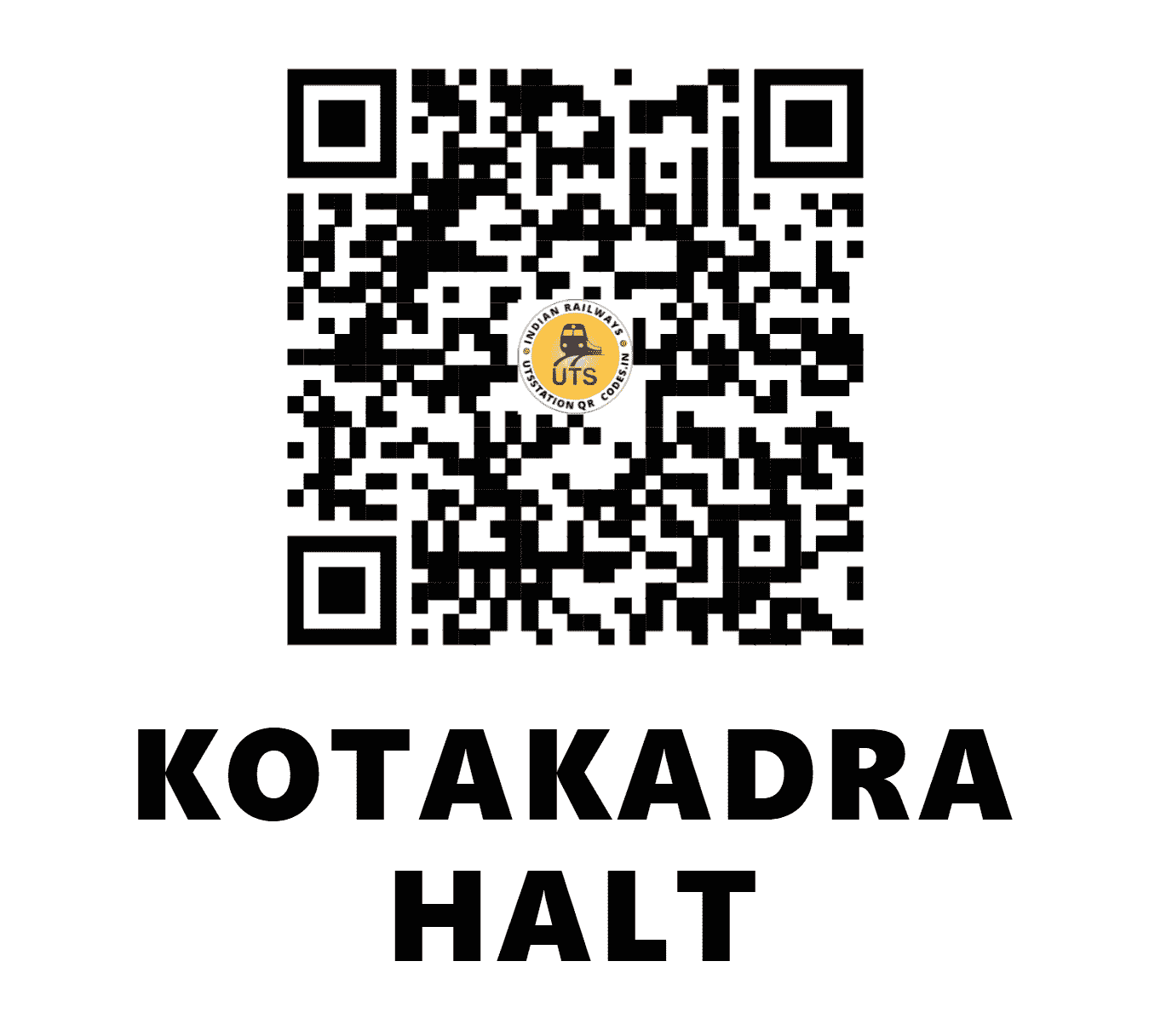 UTS QR Code for KOTAKADRA HALT - KTKA - SC (TELANGANA)