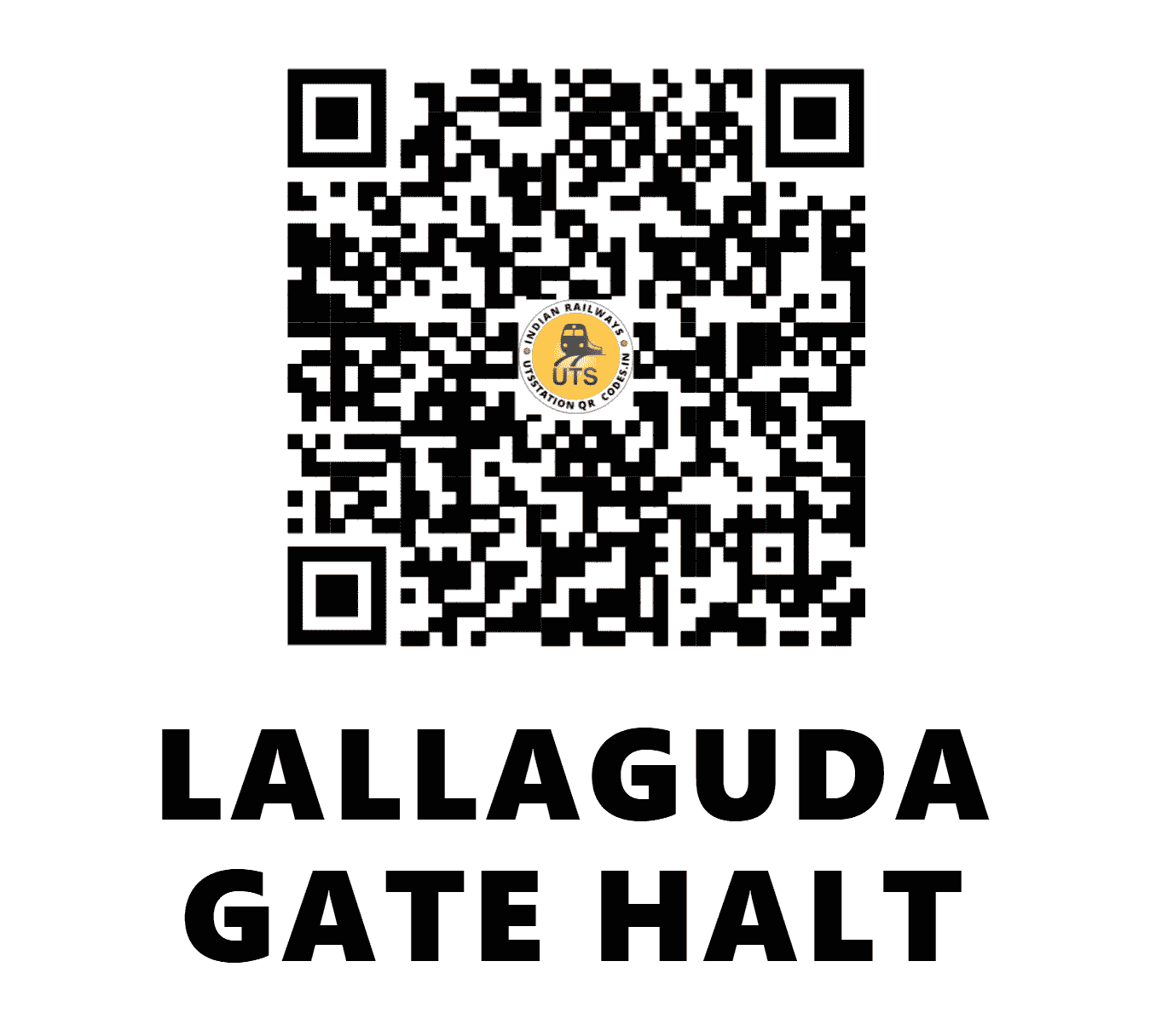 UTS QR Code for LALLAGUDA GATE HALT - LGDH - SC (TELANGANA)