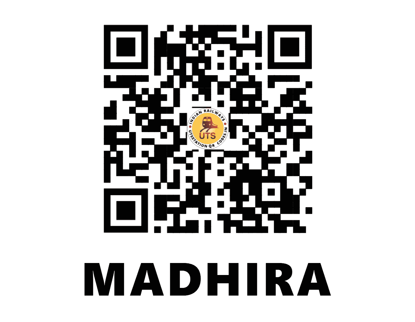 UTS QR Code for MADHIRA - MDR - SC (TELANGANA)