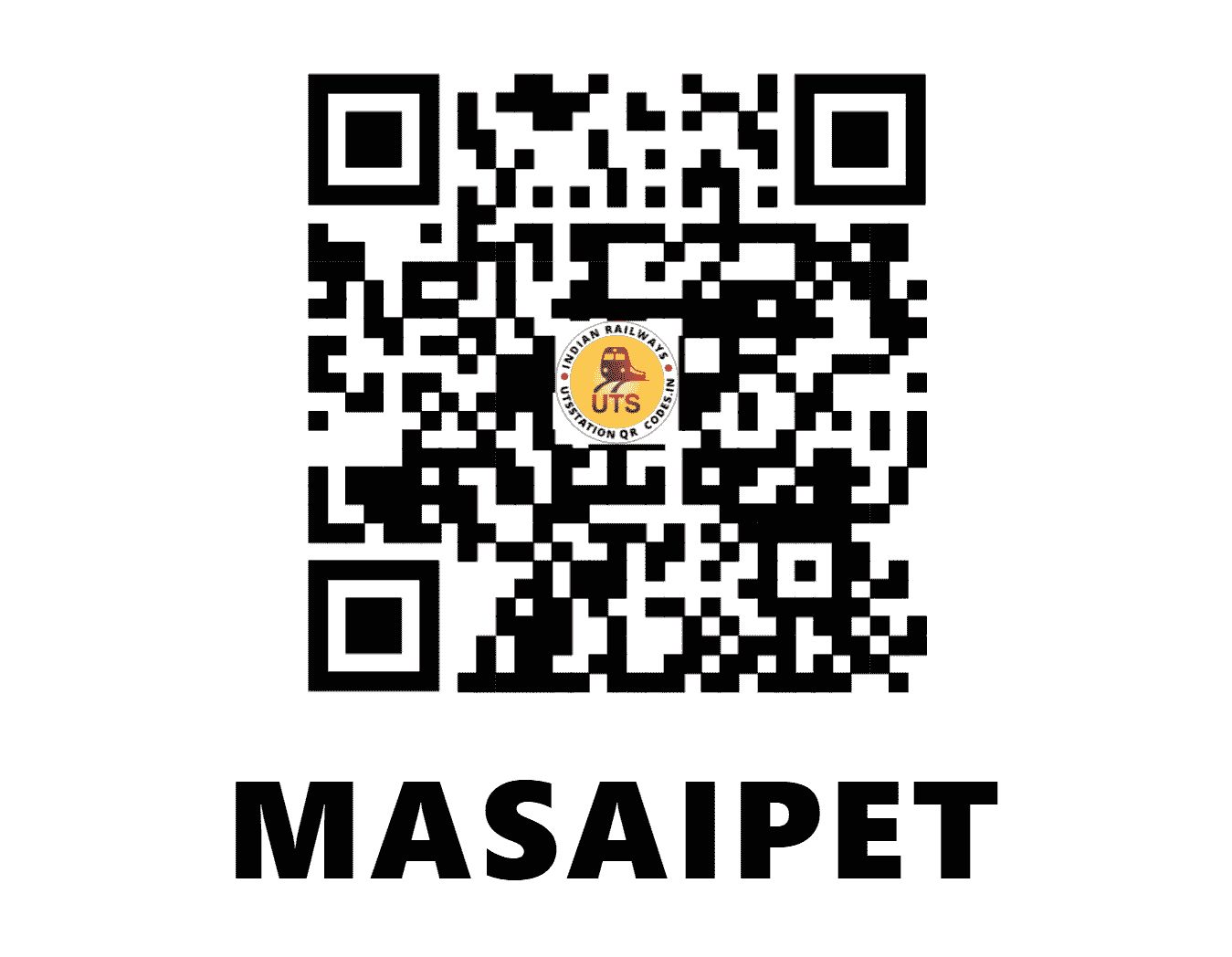 UTS QR Code for MASAIPET - ME - SC (TELANGANA)