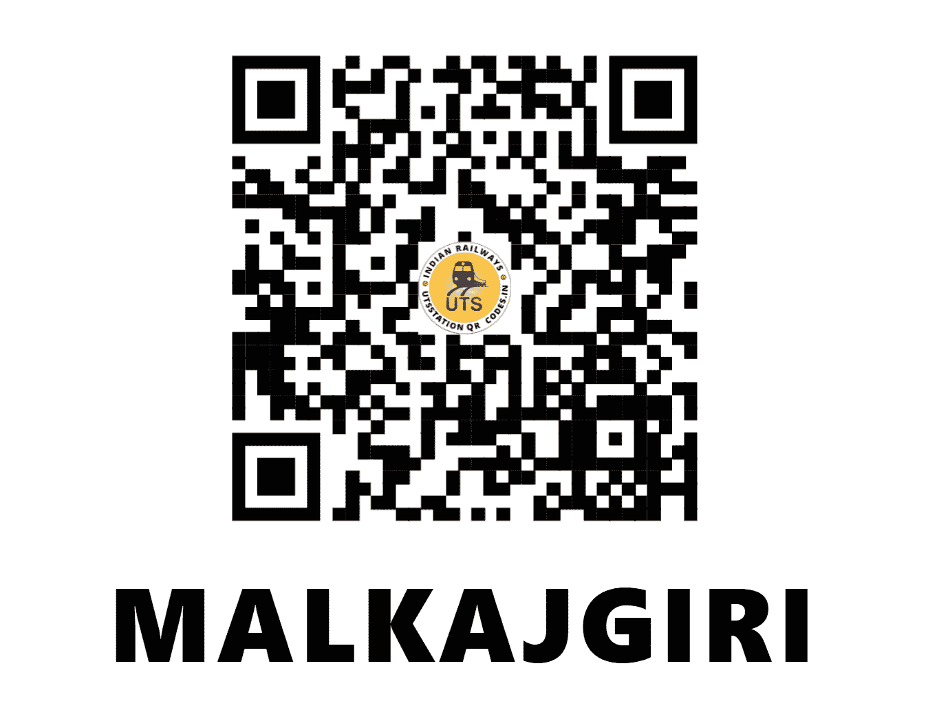 UTS QR Code for MALKAJGIRI - MJF - SC (TELANGANA)