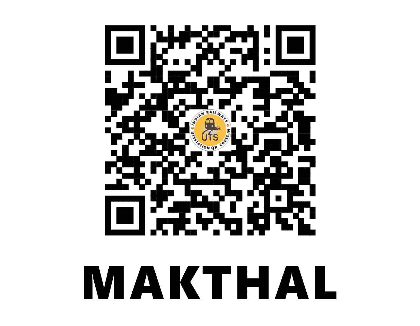 UTS QR Code for MAKTHAL - MKTL - SC (TELANGANA)