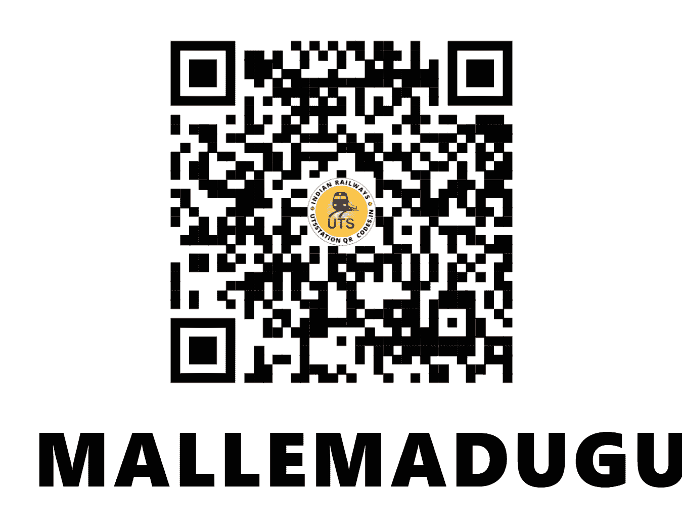 UTS QR Code for MALLEMADUGU - MLMG - SC (TELANGANA)