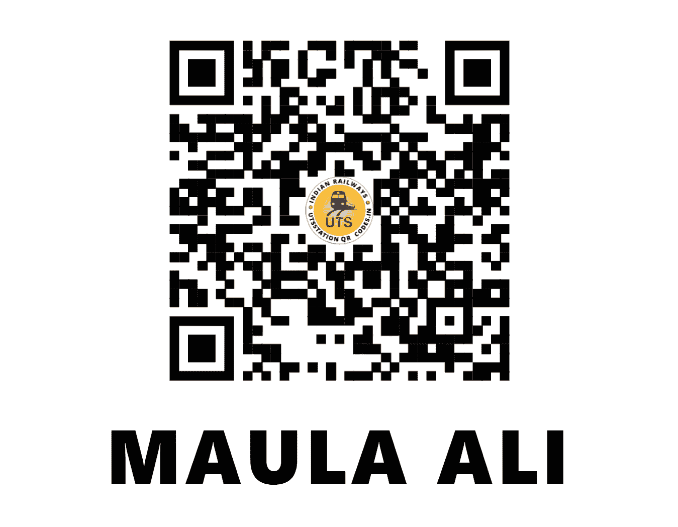 UTS QR Code for MAULA ALI - MLY - SC (TELANGANA)