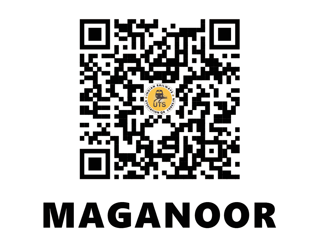 UTS QR Code for MAGANOOR - MNDK - SC (TELANGANA)