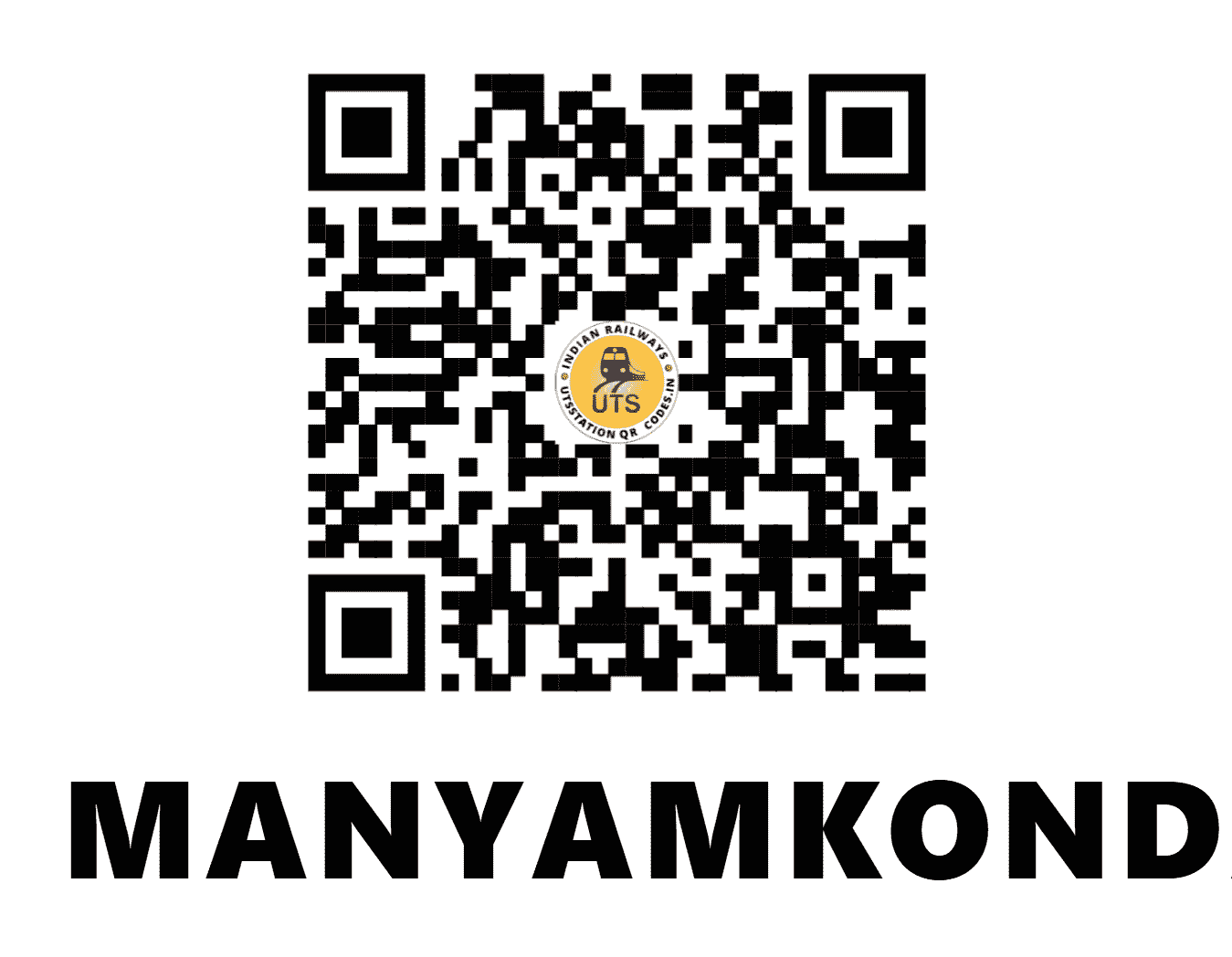 UTS QR Code for MANYAMKONDA - MQN - SC (TELANGANA)