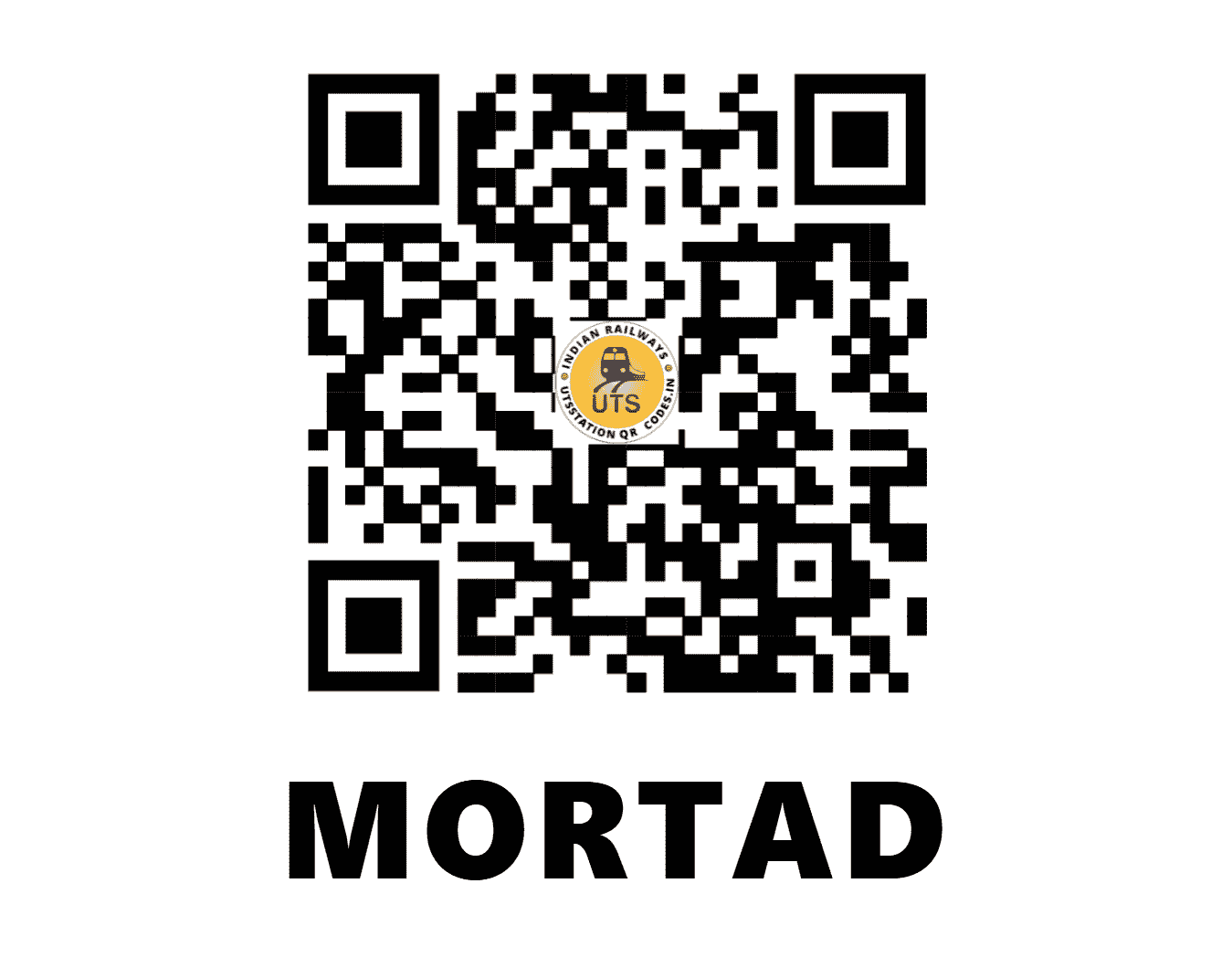 UTS QR Code for MORTAD - MRTD - SC (TELANGANA)