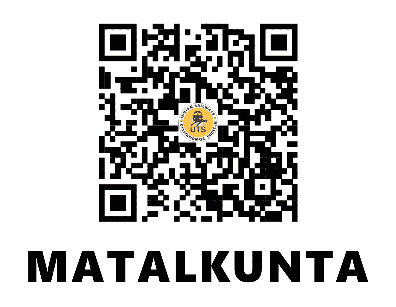 UTS QR Code for MATALKUNTA - MTV - SC (TELANGANA)