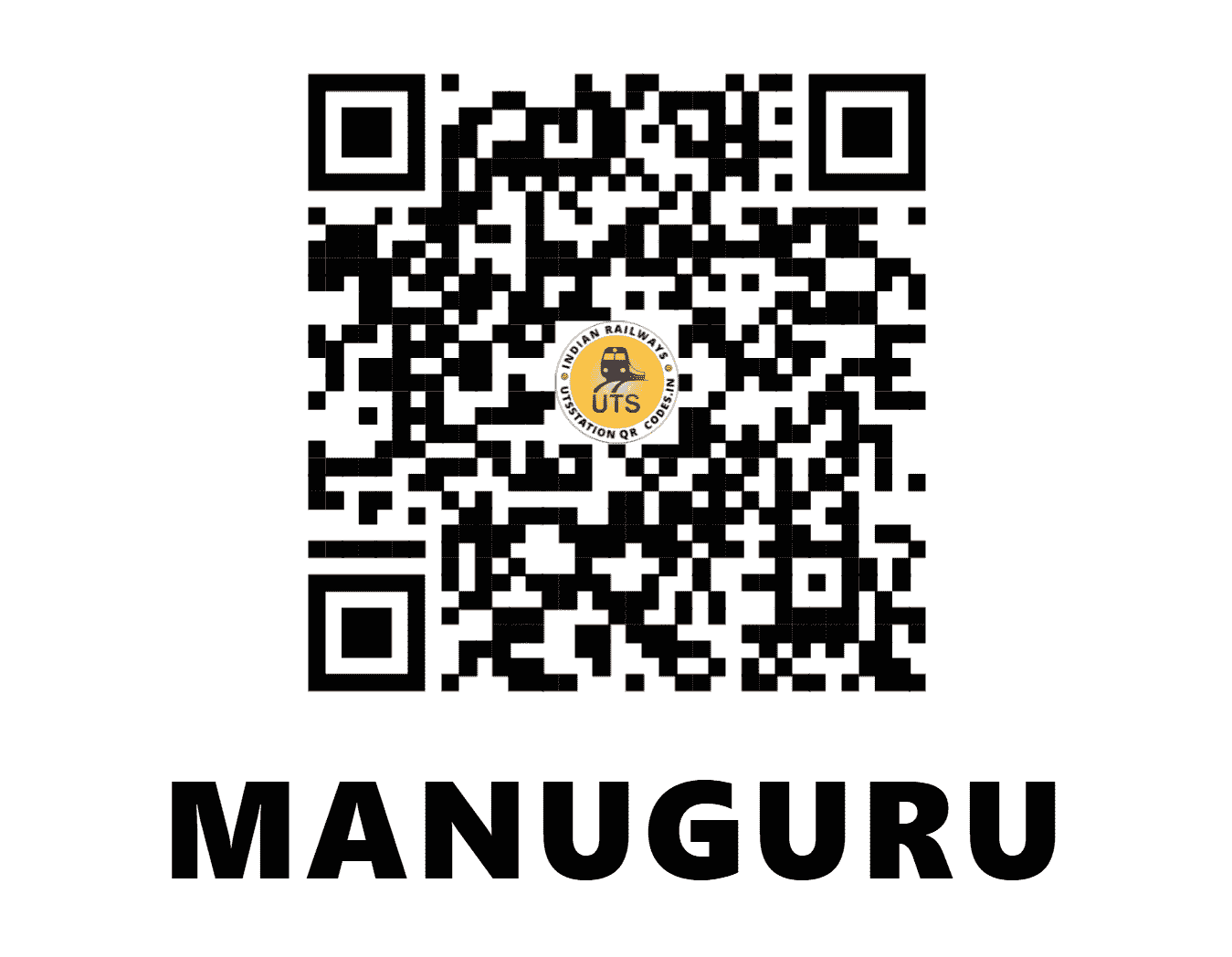 UTS QR Code for MANUGURU - MUGR - SC (TELANGANA)