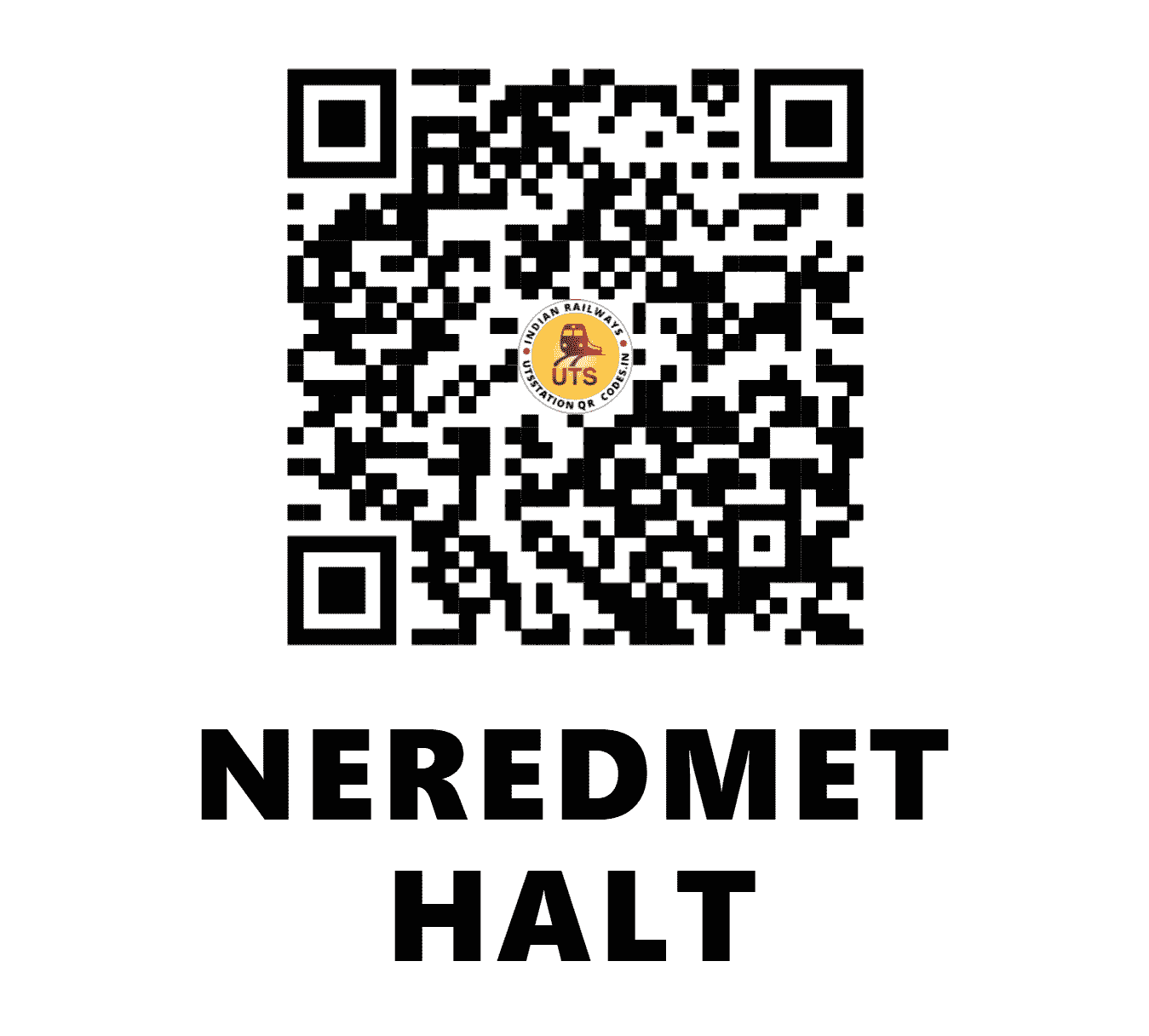 UTS QR Code for NEREDMET HALT - NDMH - SC (TELANGANA)