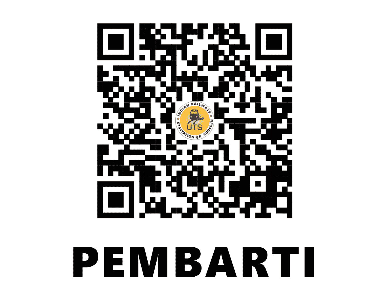 UTS QR Code for PEMBARTI - PBP - SC (TELANGANA)