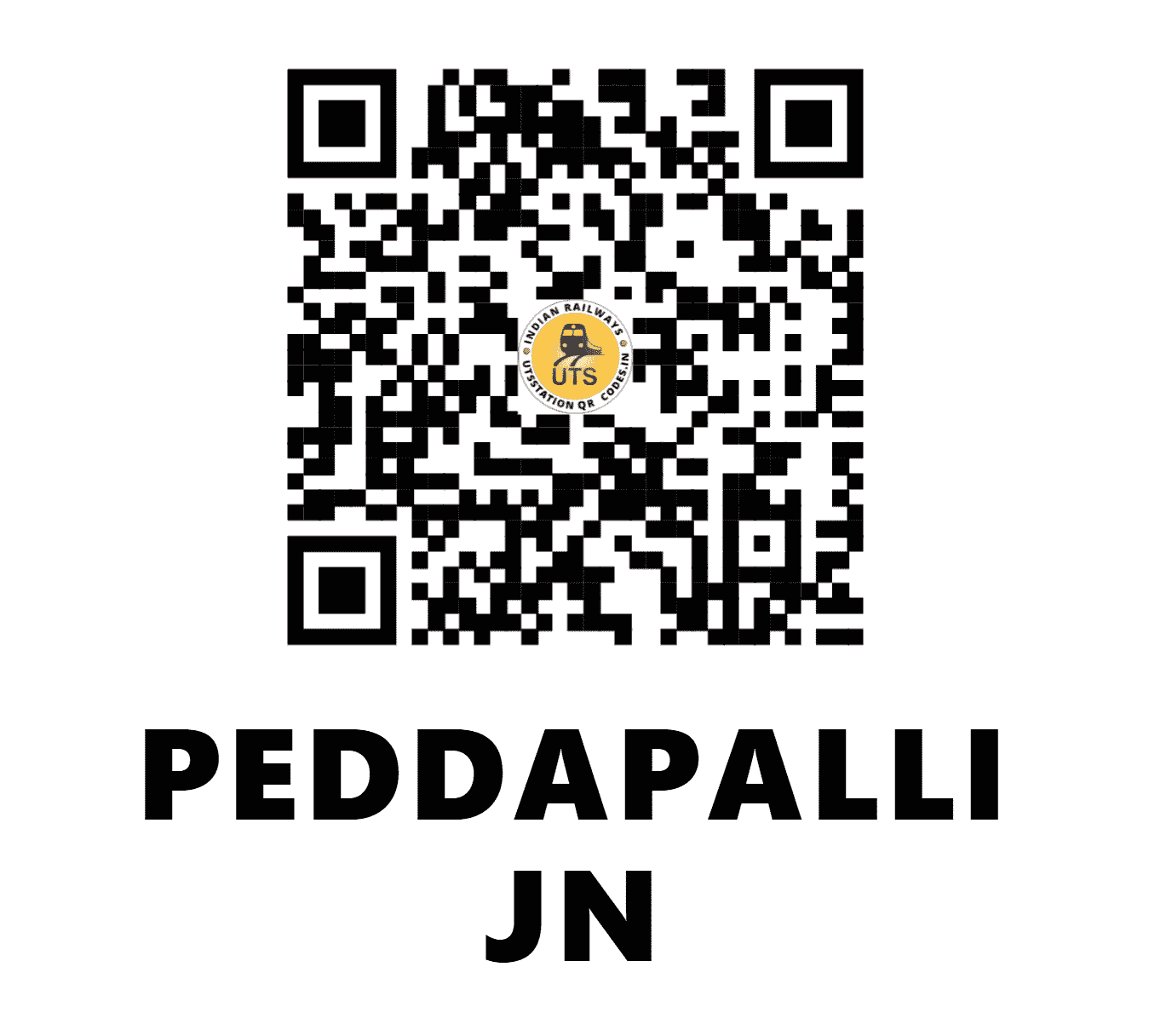 UTS QR Code for PEDDAPALLI JN - PDPL - SC (TELANGANA)