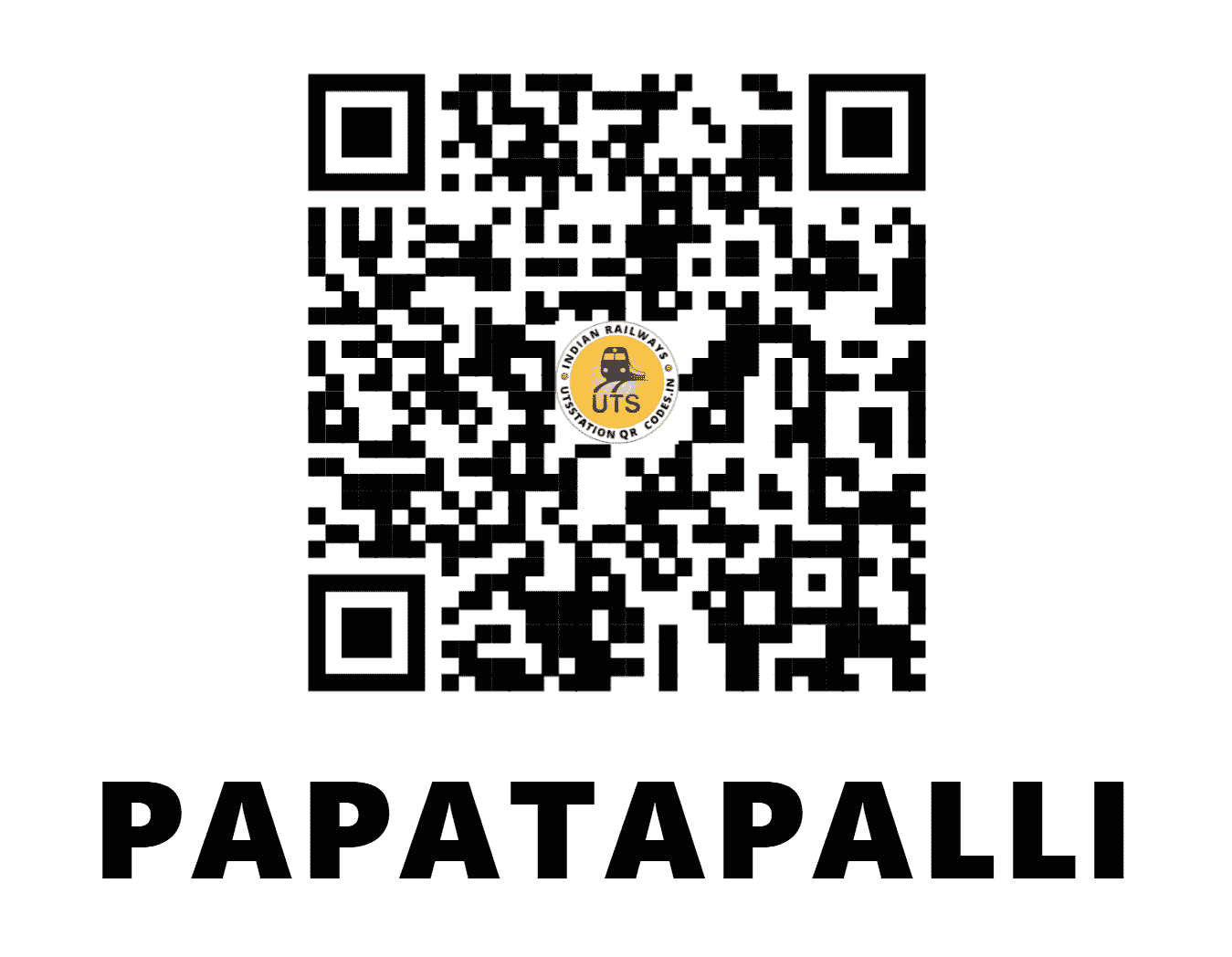 UTS QR Code for PAPATAPALLI - PPY - SC (TELANGANA)